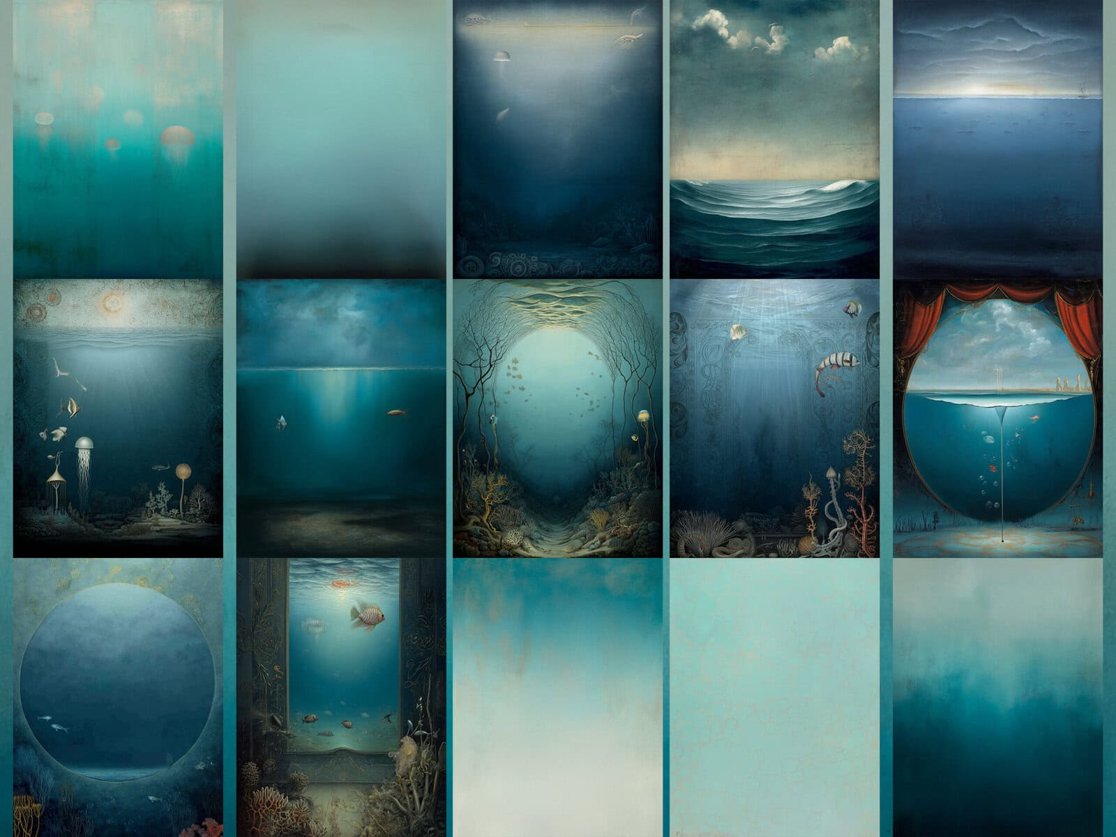 Underwater Fantasy Characters Clipart & Backgrounds - Image 4