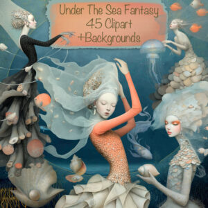 Underwater Fantasy Characters Clipart & Backgrounds
