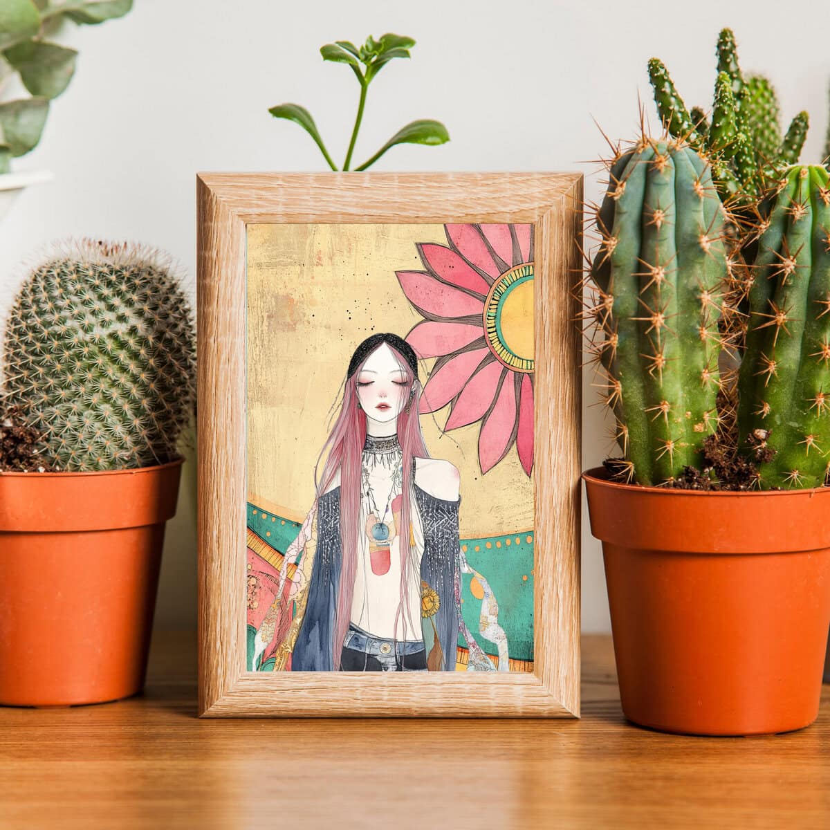 Boho Spring Girls Clipart & Backgrounds - Image 6