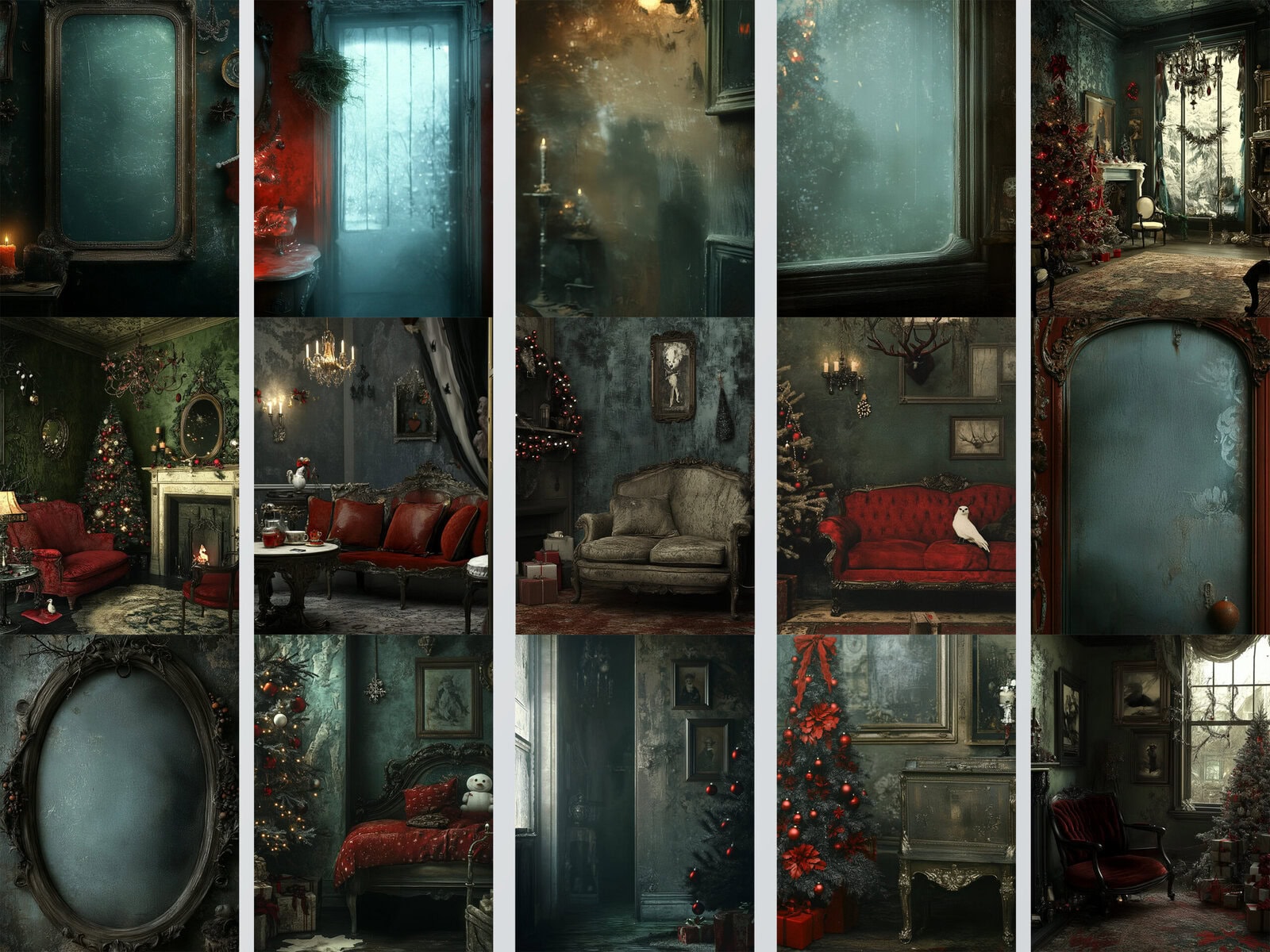 Goth Christmas Characters Clipart & Backgrounds - Image 5