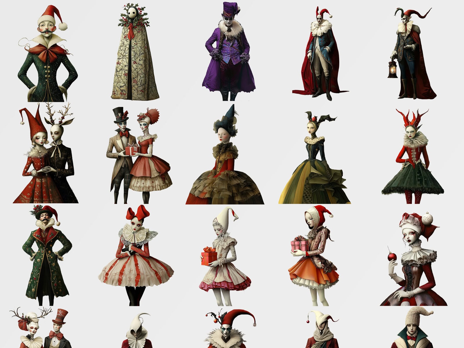 Weird Christmas Characters Clipart & Backgrounds - Image 4