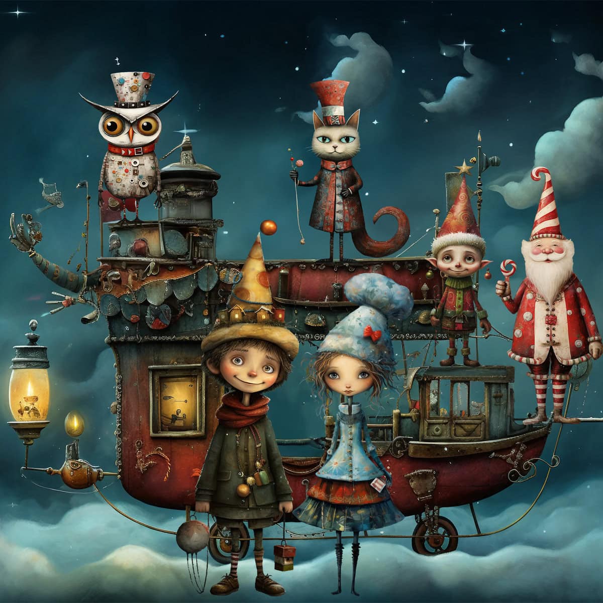 Holiday Christmas Whimsy Clipart & Backgrounds - Image 5