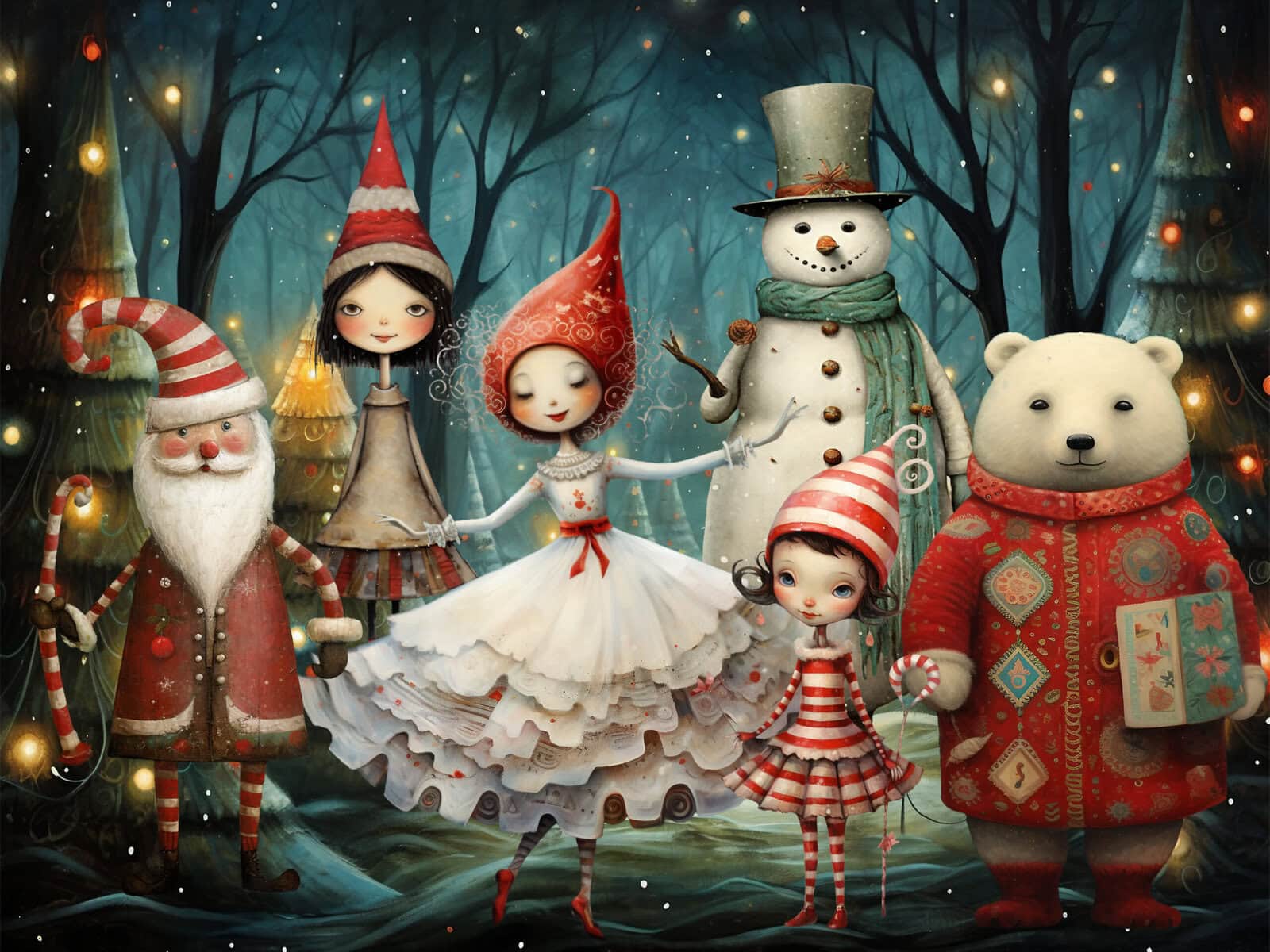 Holiday Christmas Whimsy Clipart & Backgrounds - Image 6