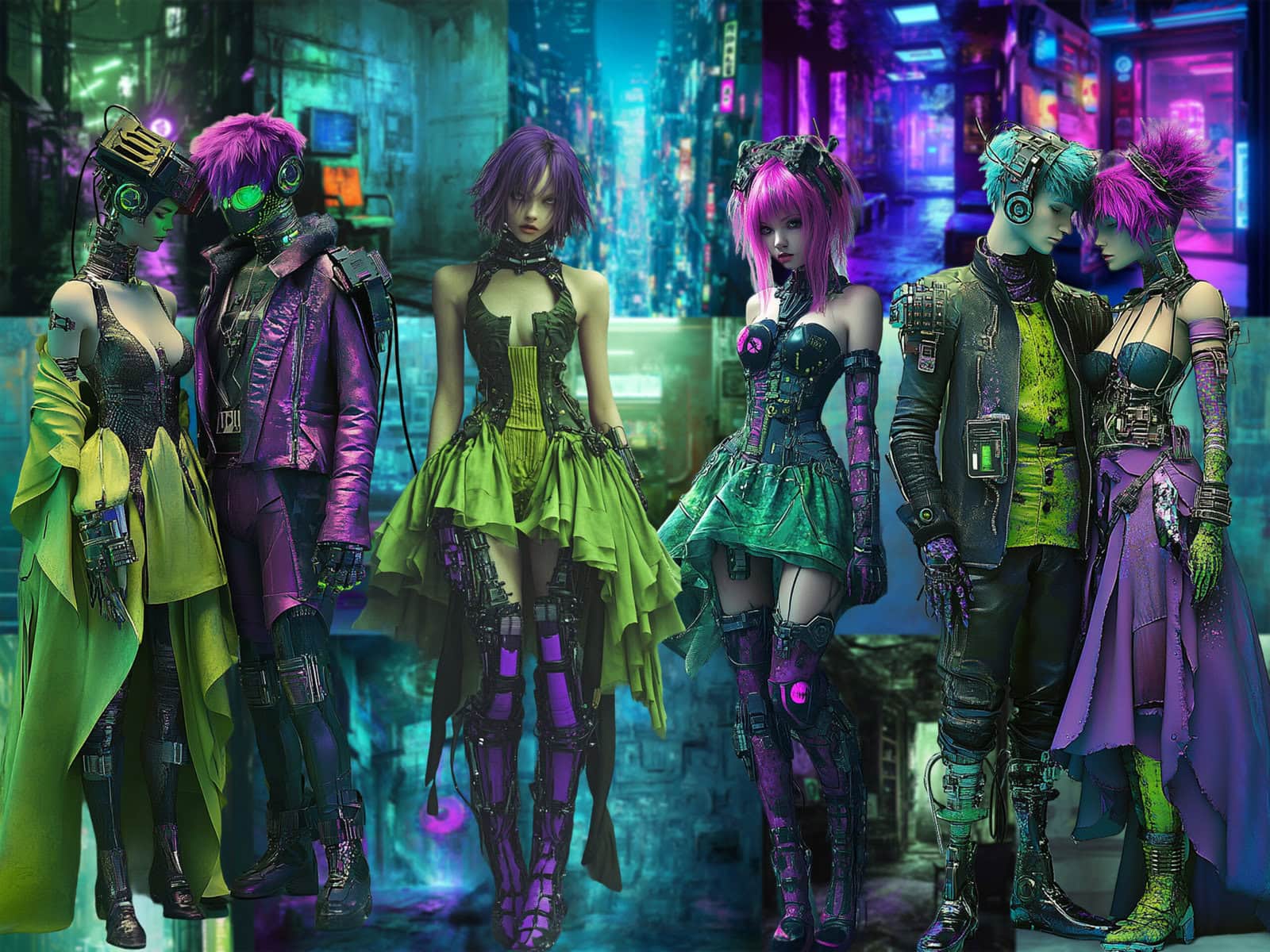 Cyberpunk Characters Clipart & Backgrounds - Image 8