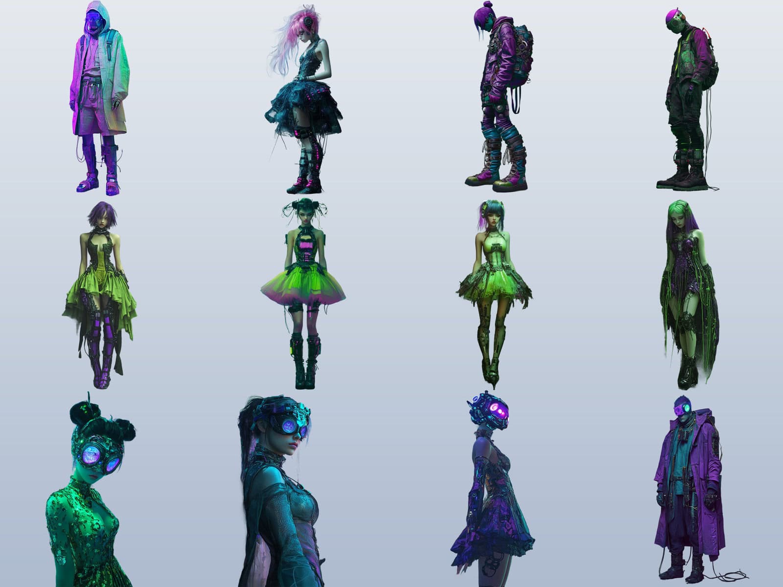 Cyberpunk Characters Clipart & Backgrounds - Image 5