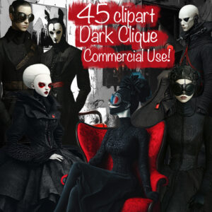 Mysterious Dark Clique People Clipart & Backgrounds