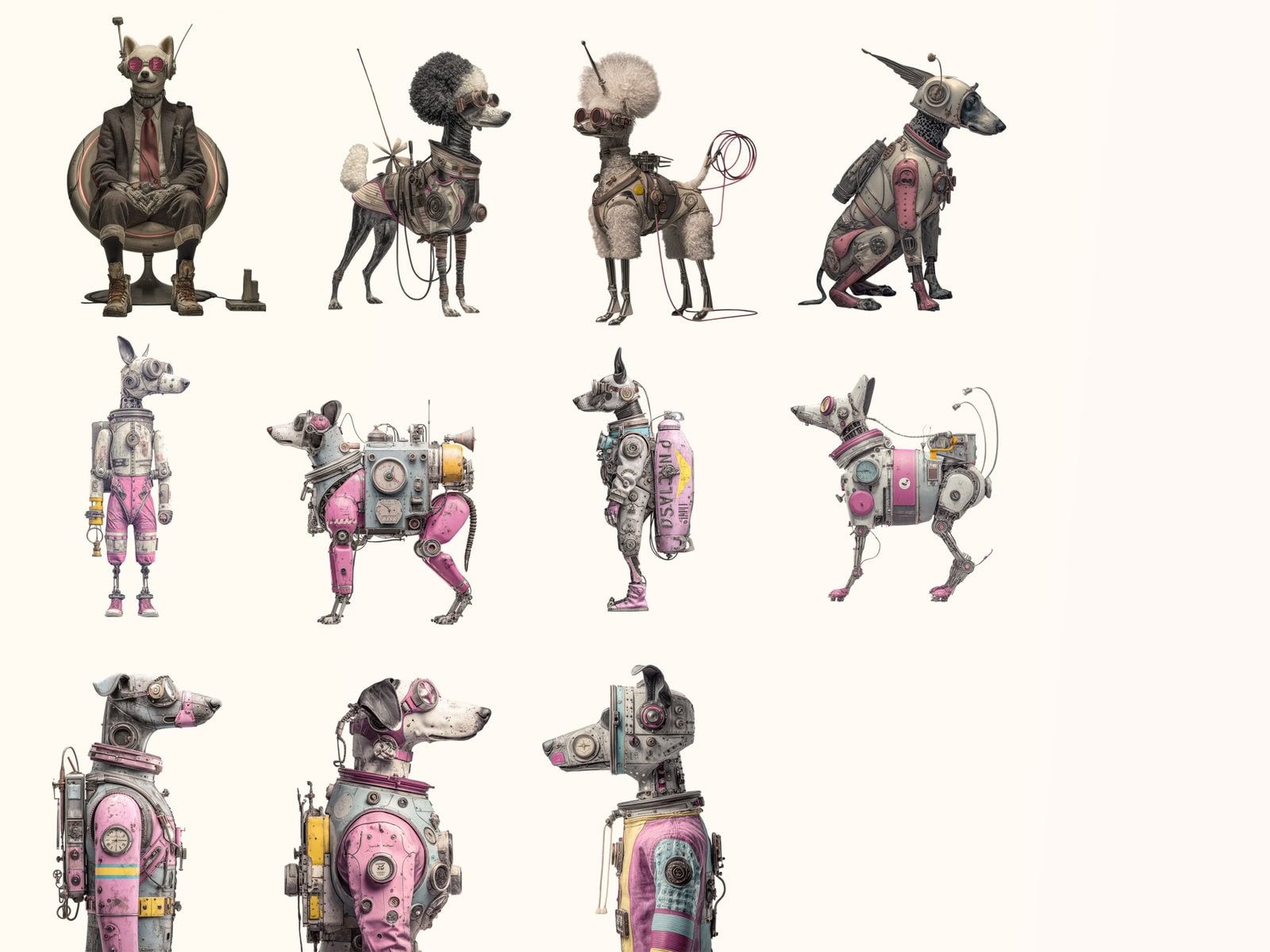 Whimsical Out of This World Dogs Clipart & Backgrounds - Image 4