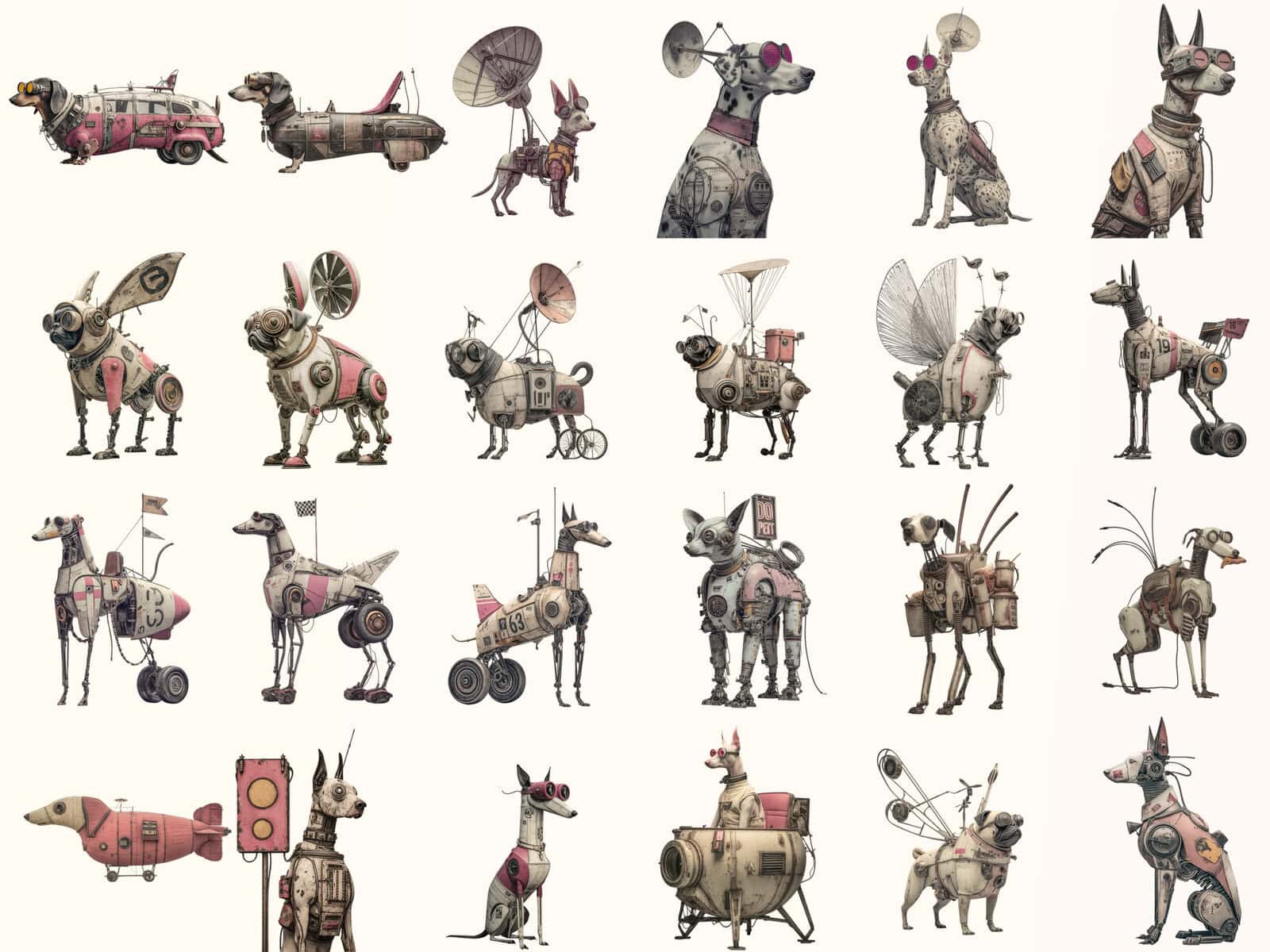 Whimsical Out of This World Dogs Clipart & Backgrounds - Image 3