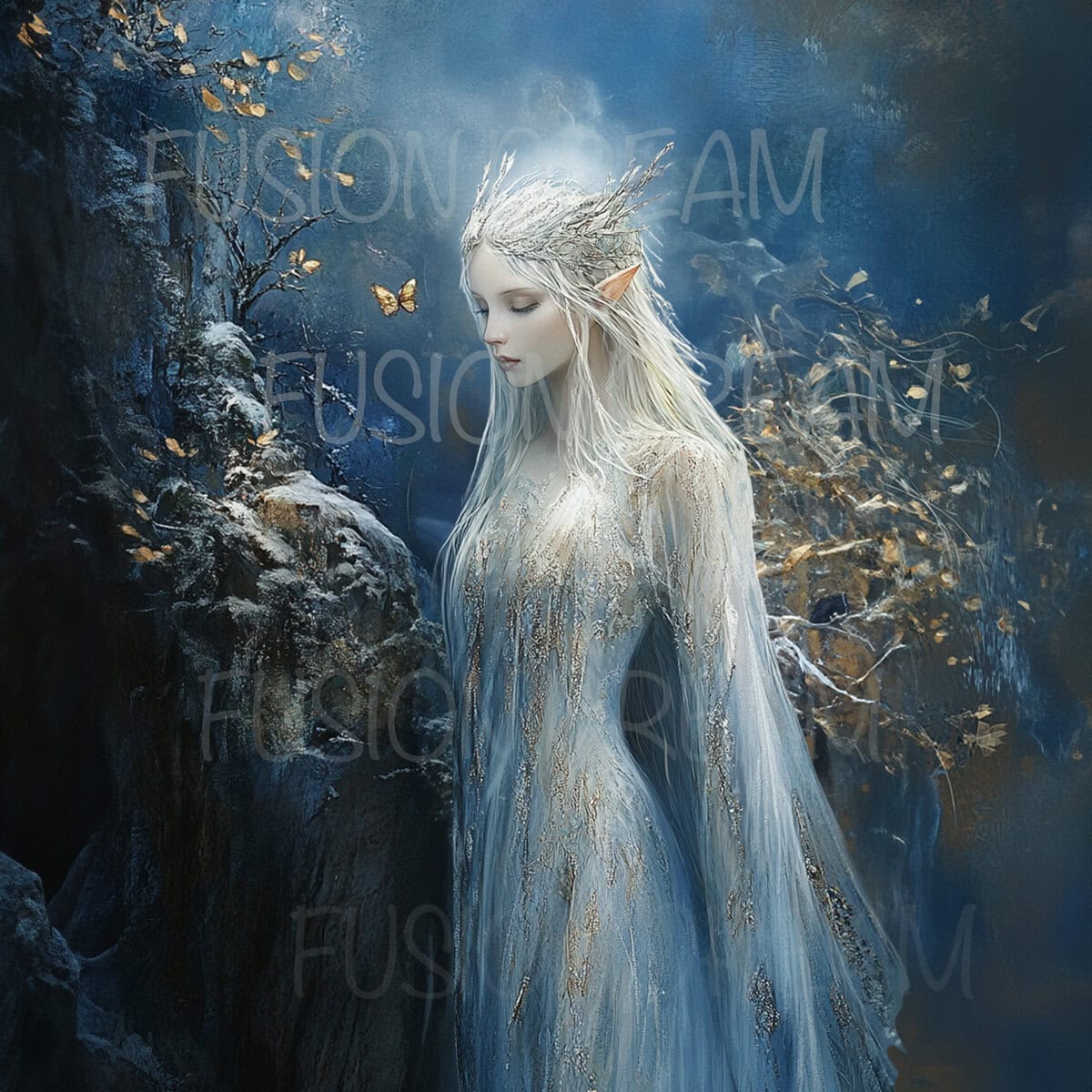 Winter Elven Queens and Kings Clipart & Backgrounds - Image 6