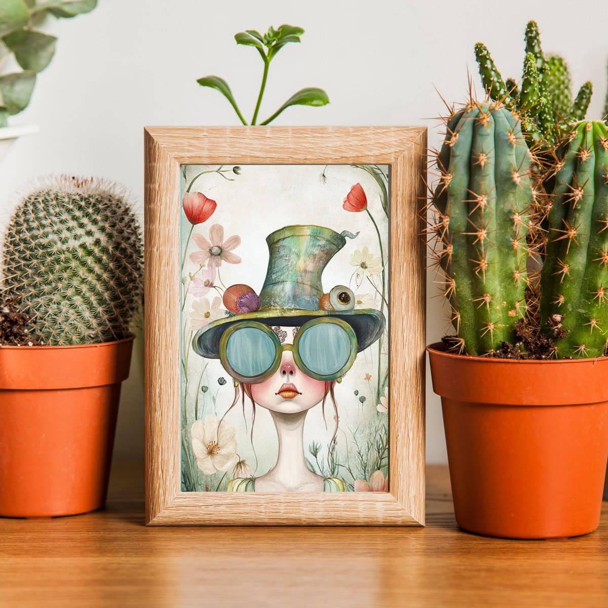 Fantasy Whimsical Woman with Hat Clipart & Backgrounds - Image 7