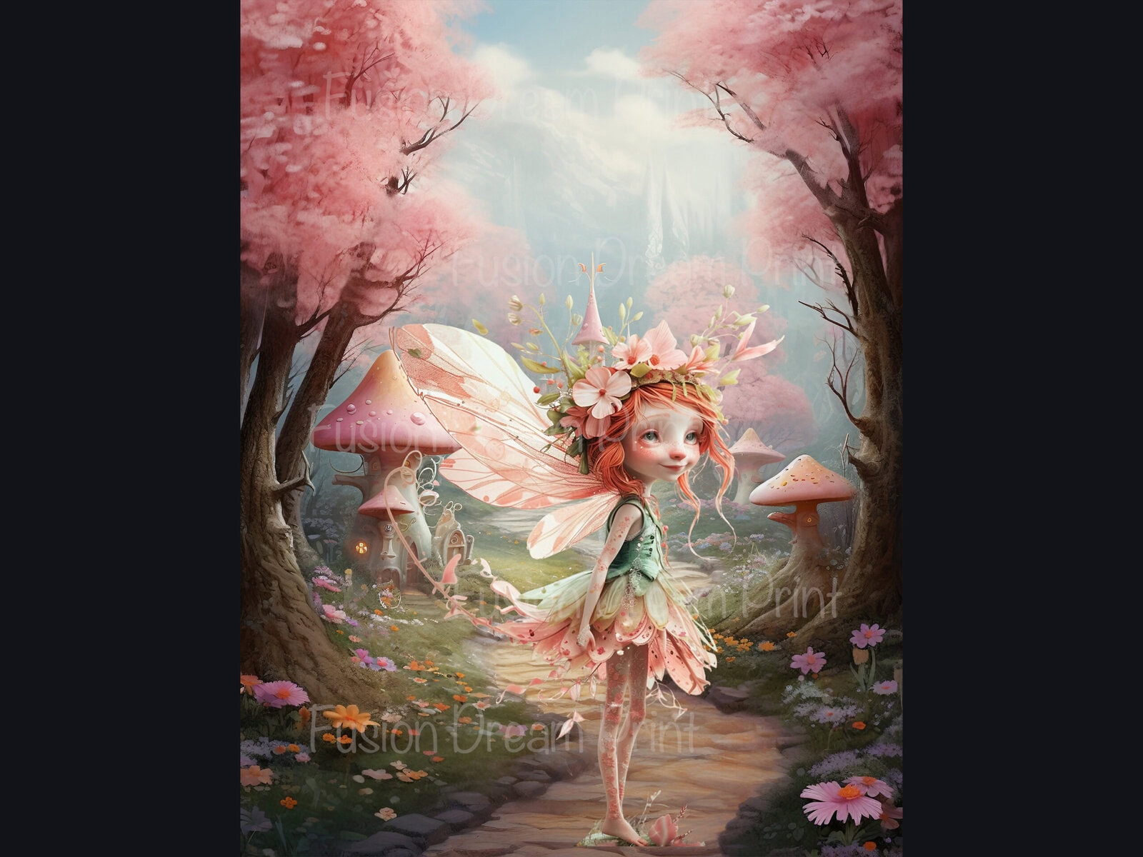 Fantasy Whimsical Spring Fairies Clipart & Backgrounds - Image 6