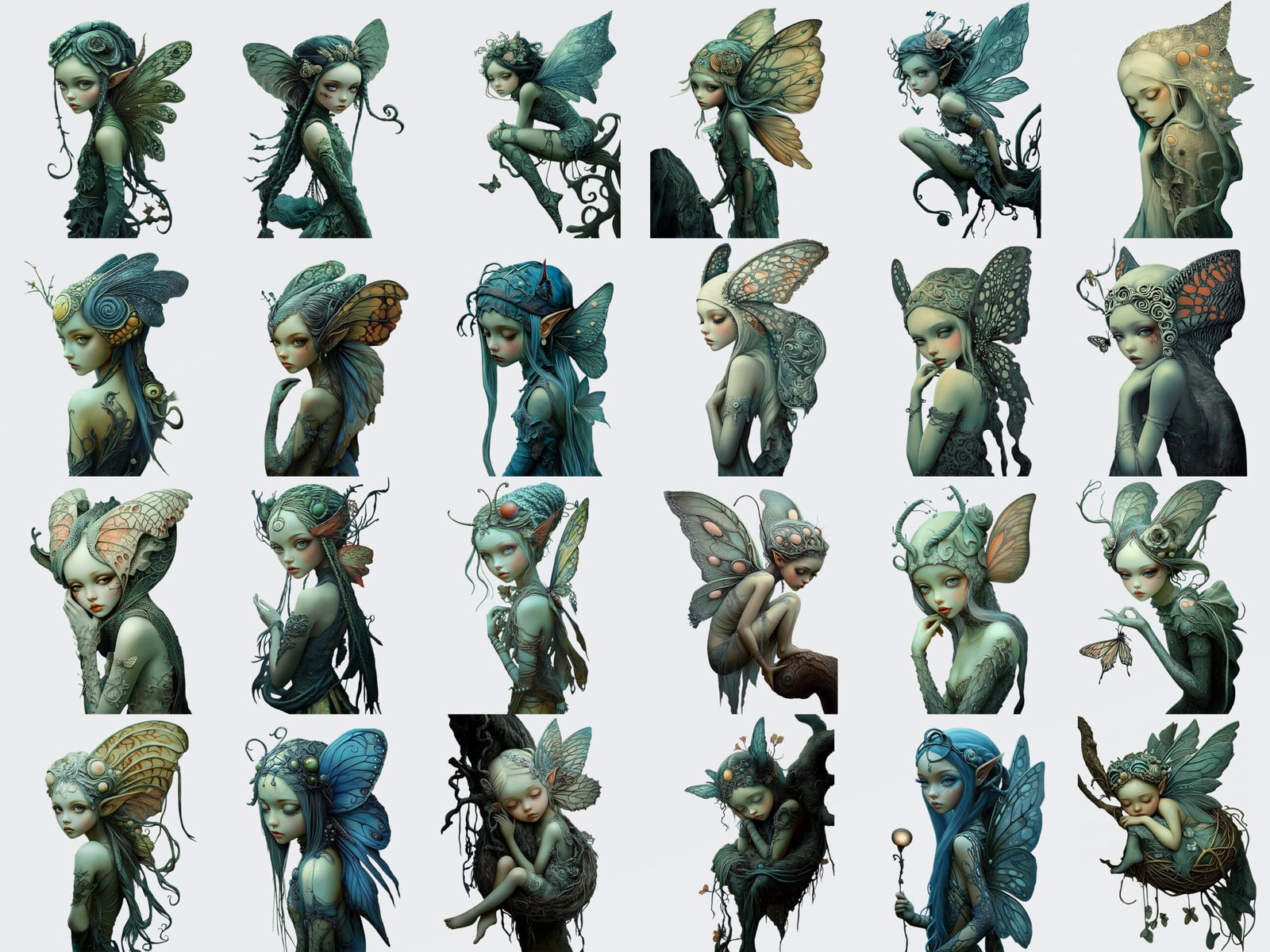 Deep Forest Nymphs Clipart & Backgrounds - Image 2