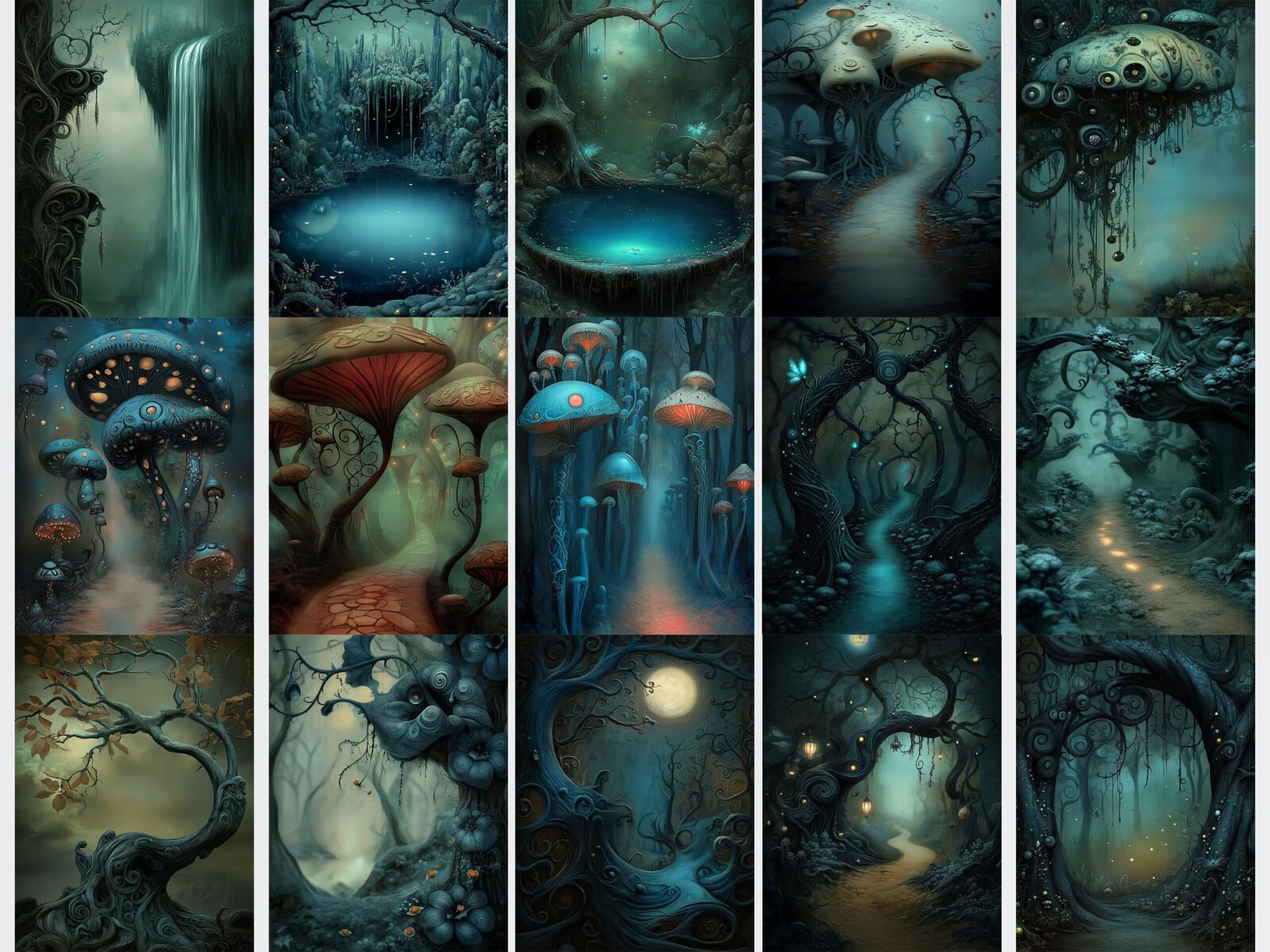 Deep Forest Nymphs Clipart & Backgrounds - Image 4