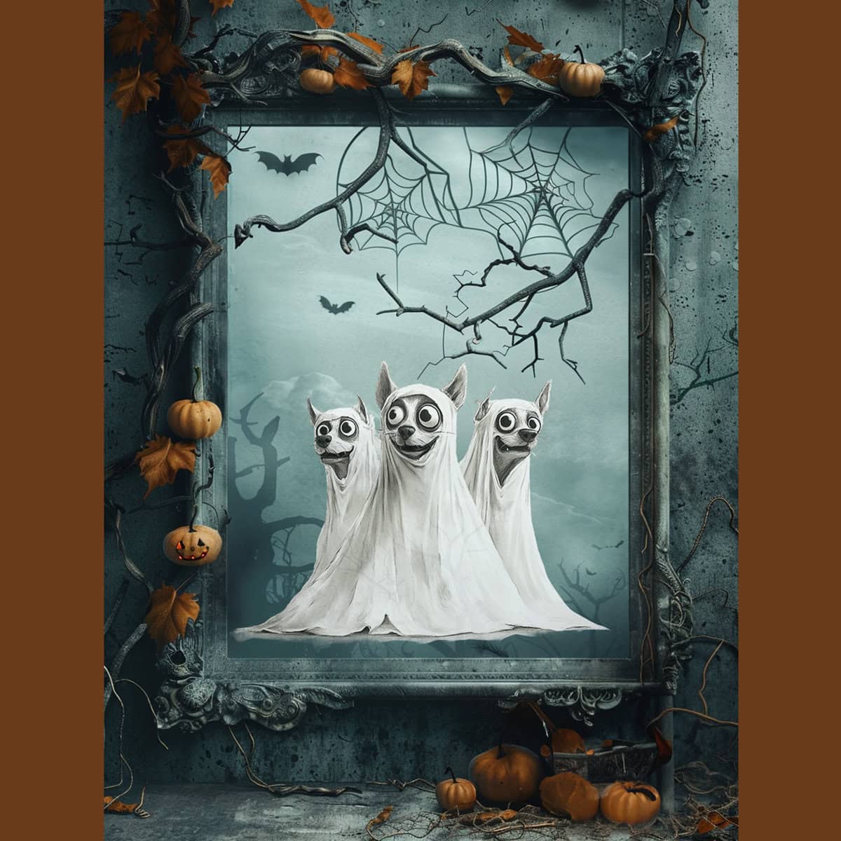 Whimsical Halloween Animal Ghosts Clipart - Image 4