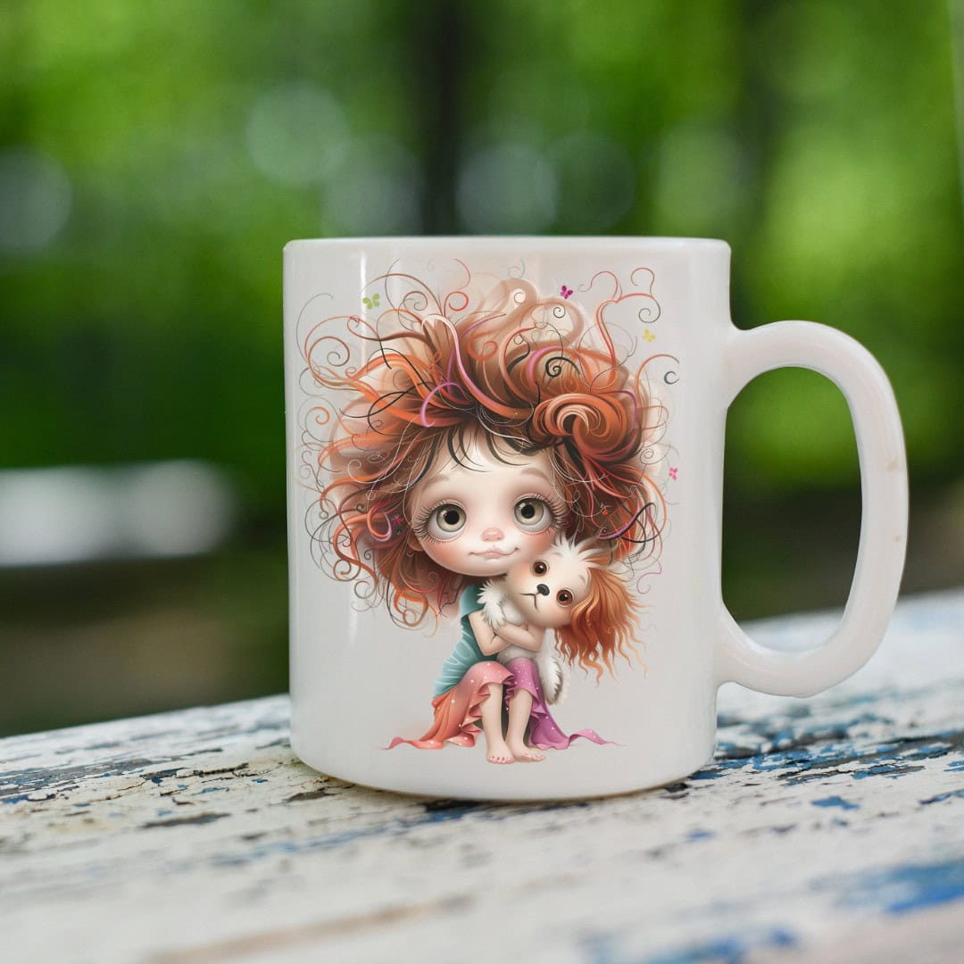 Adorable Girls and Puppies Clipart & Backgrounds - Image 7