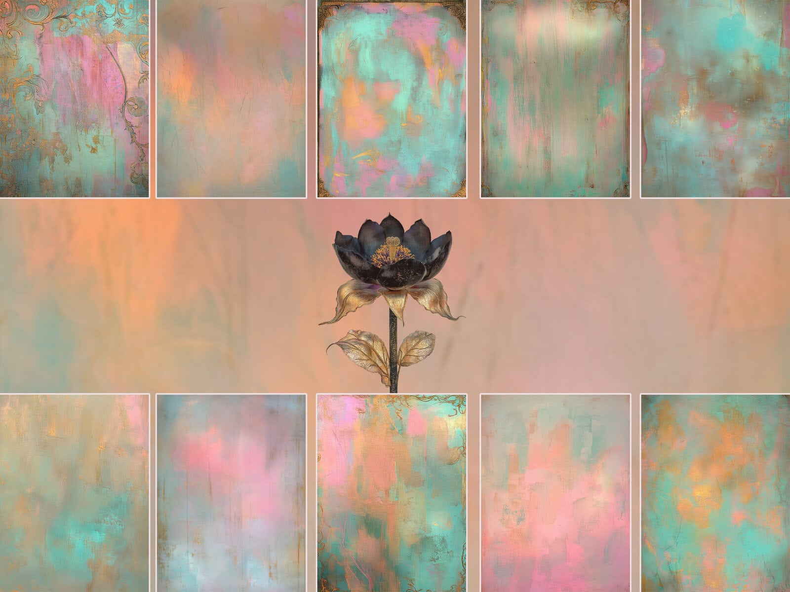 Golden Scent Flowers Clipart & Backgrounds - Image 4