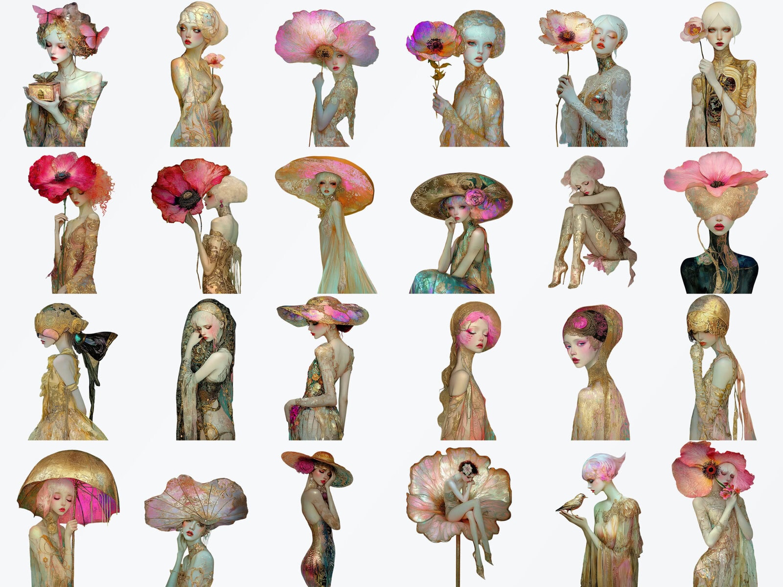 Golden Scent Portraits Part 2 Clipart & Backgrounds - Image 2