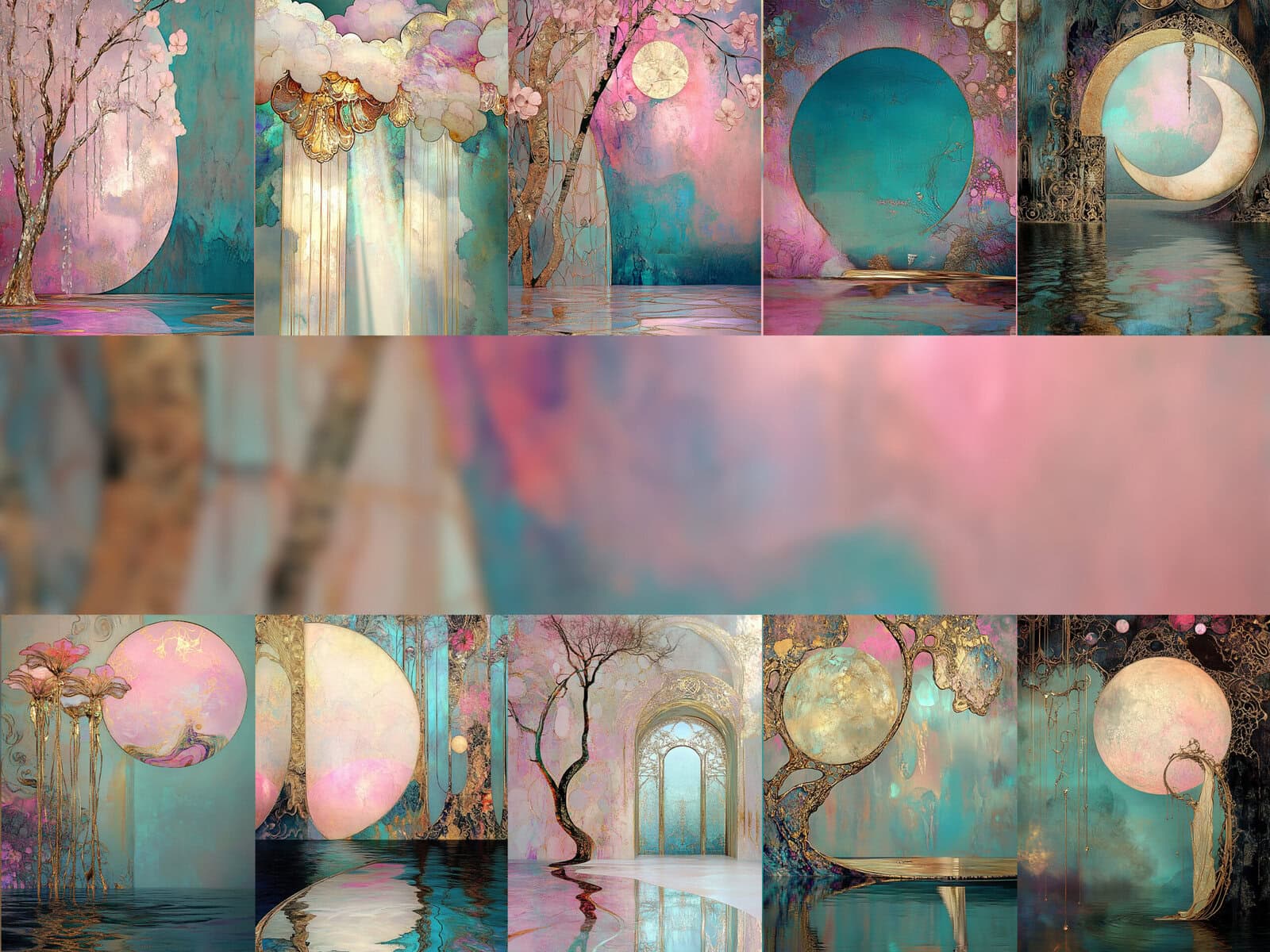 Golden Scent Portraits Part 2 Clipart & Backgrounds - Image 4