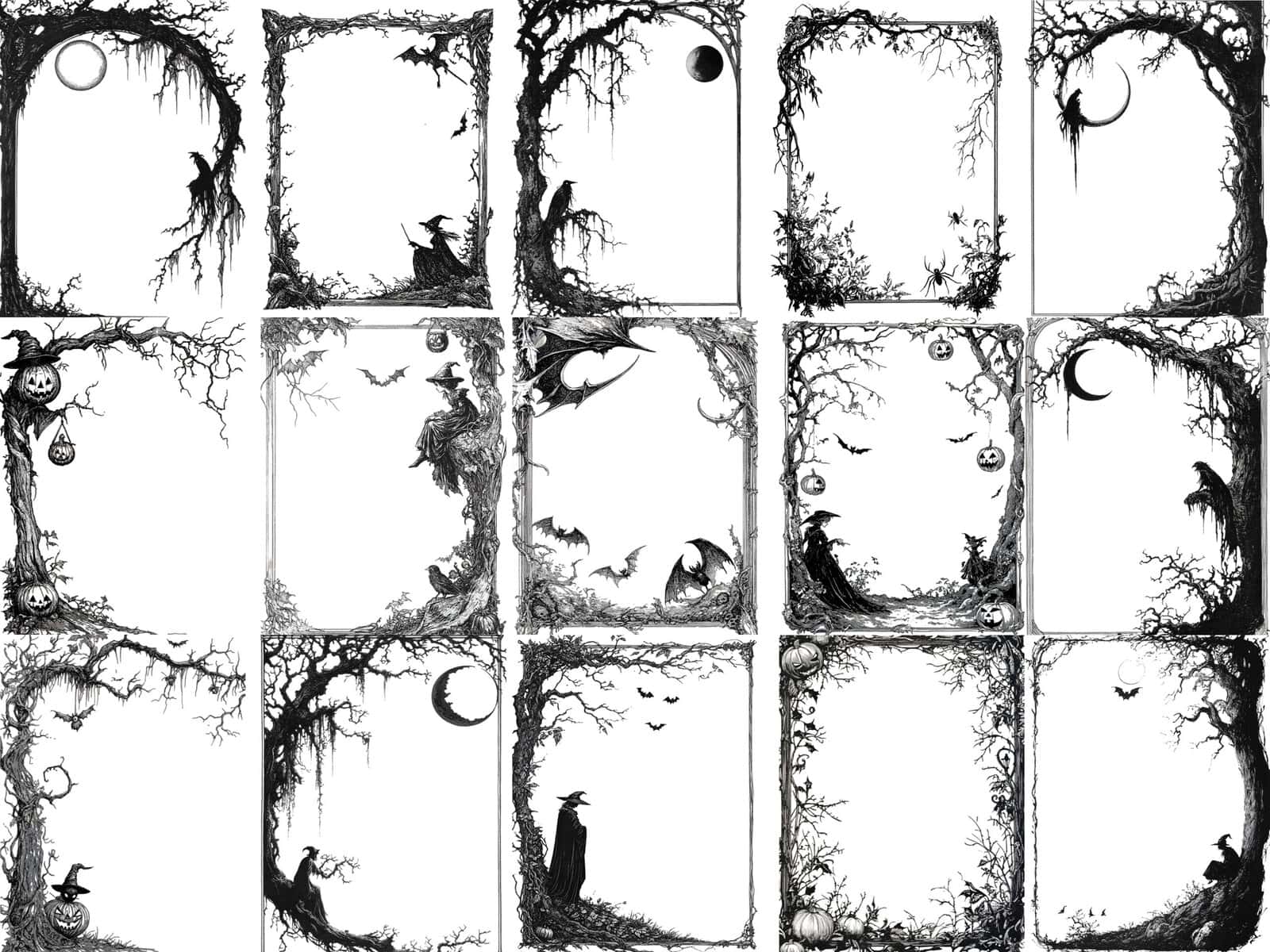 Vintage Halloween Borders and Frames - Image 2