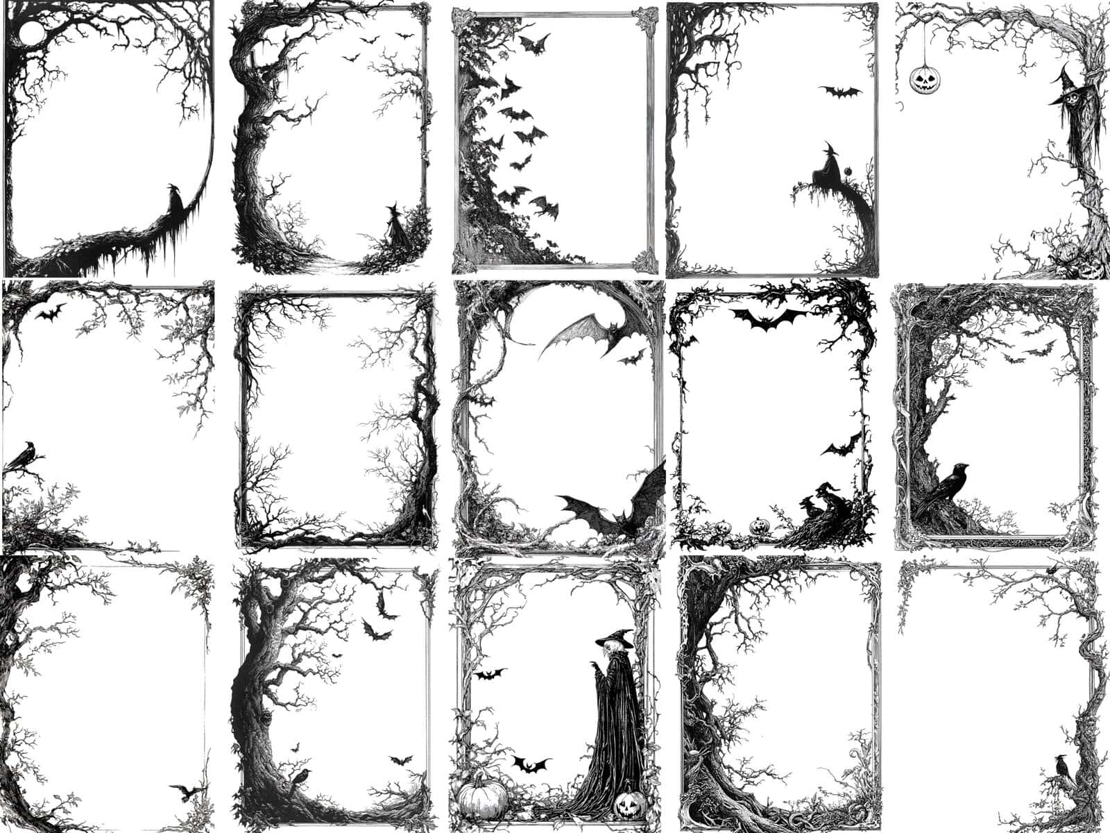 Vintage Halloween Borders and Frames - Image 3