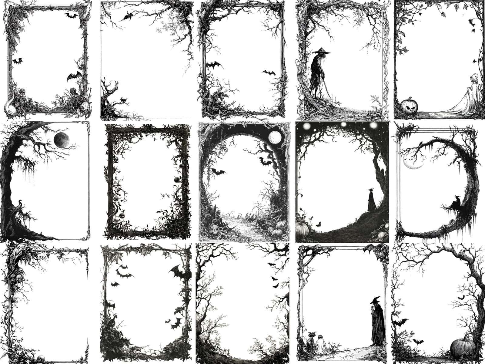 Vintage Halloween Borders and Frames - Image 4