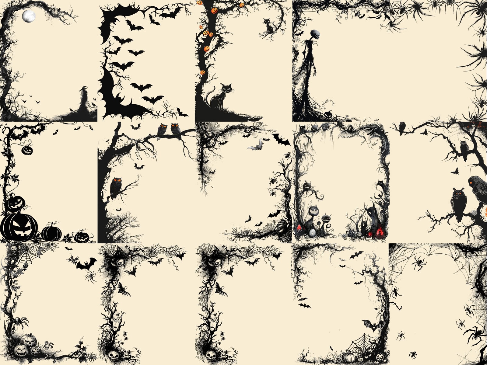 Halloween Borders and Frames Clipart - Image 3