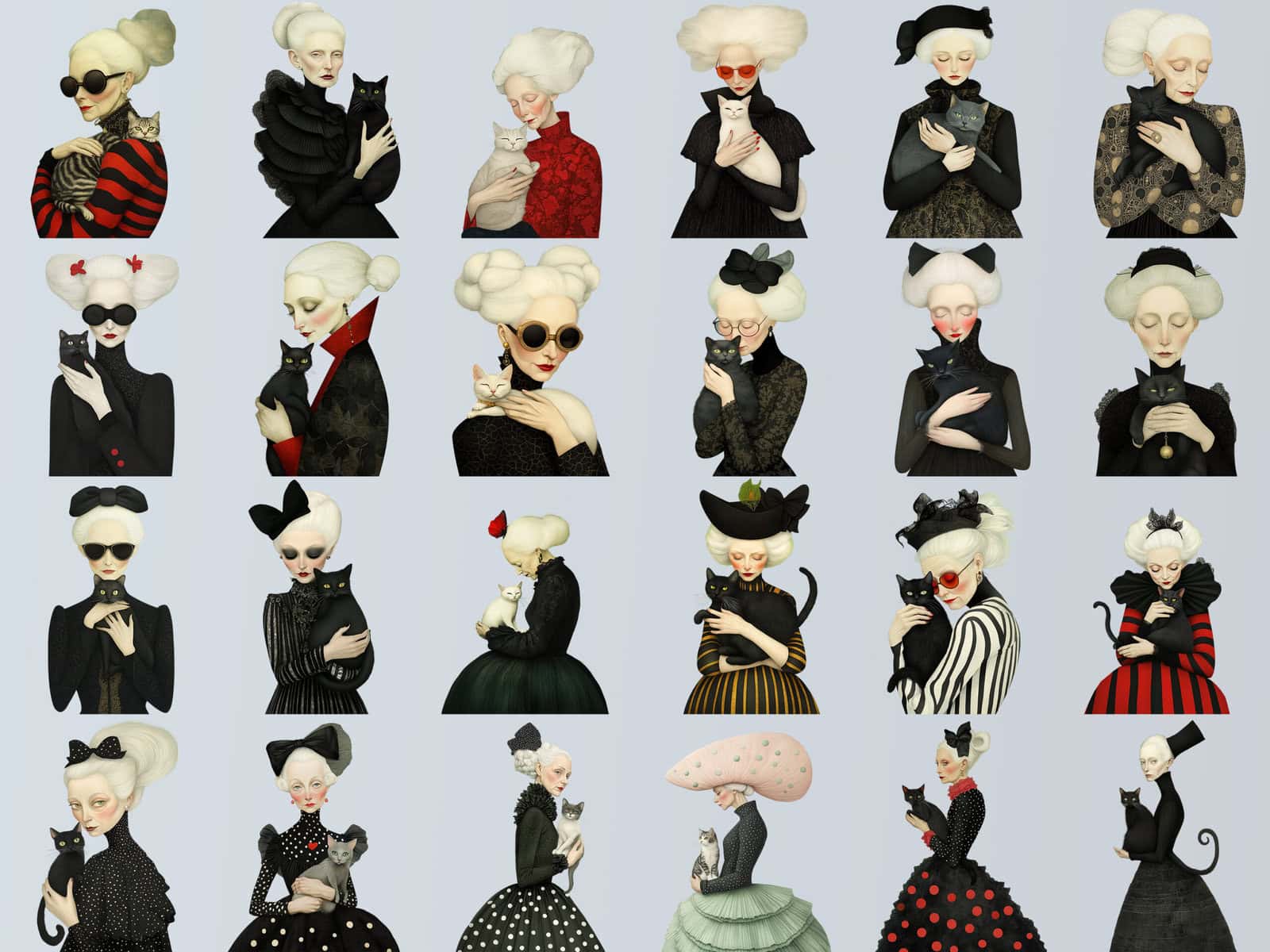 Old Cat Lady Clipart & Backgrounds - Image 3