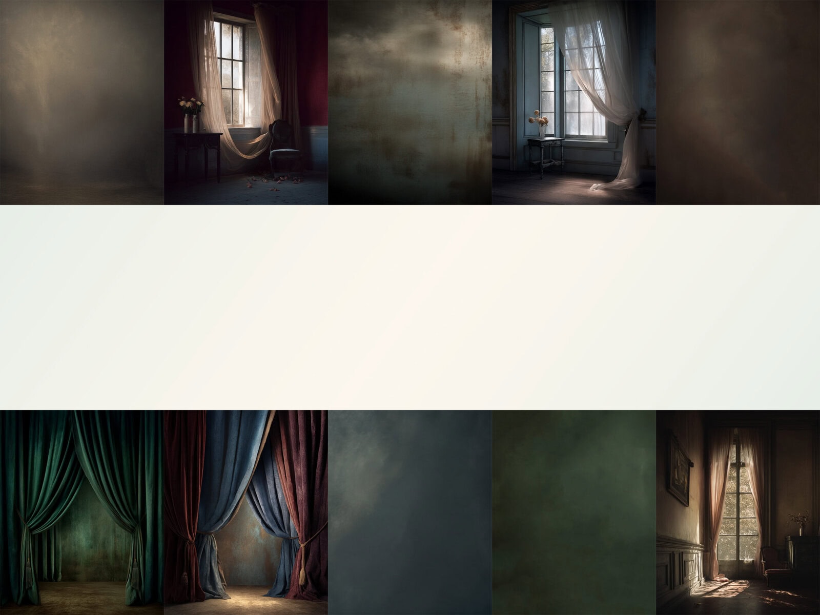 Woman Portraits with Paper Flowers Clipart & Backgrounds - Image 3