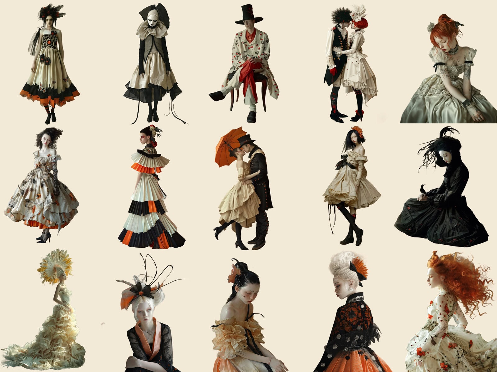 Peculiar Quirky People Portraits Part 3 Clipart & Backgrounds - Image 2