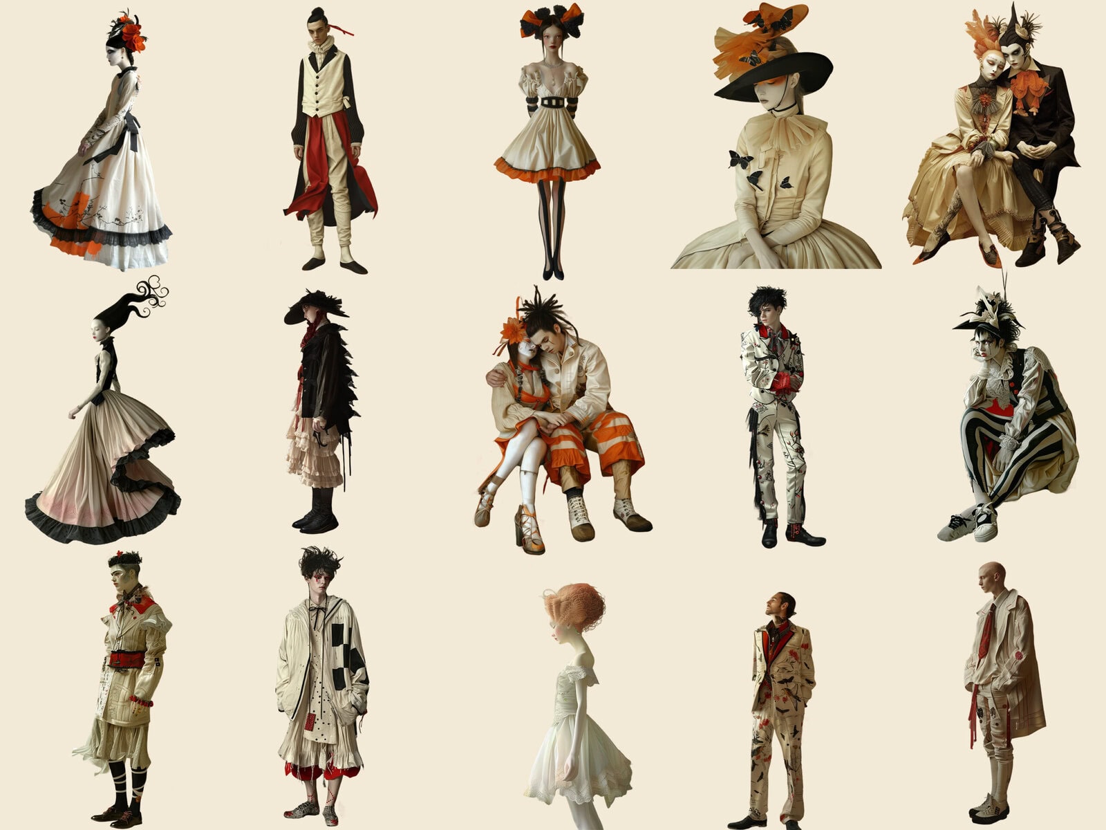 Peculiar Quirky People Portraits Part 3 Clipart & Backgrounds - Image 3