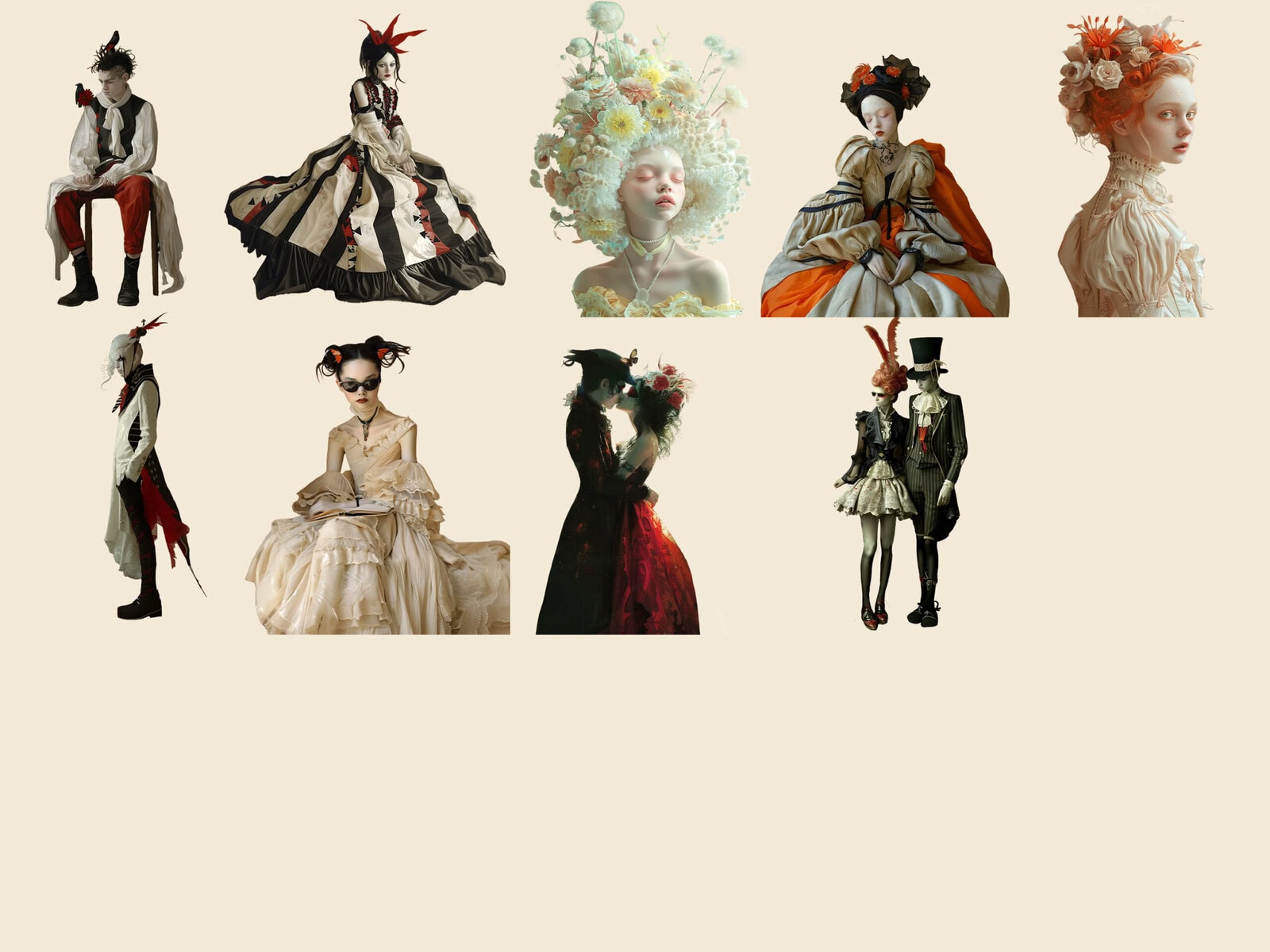 Peculiar Quirky People Portraits Part 3 Clipart & Backgrounds - Image 4