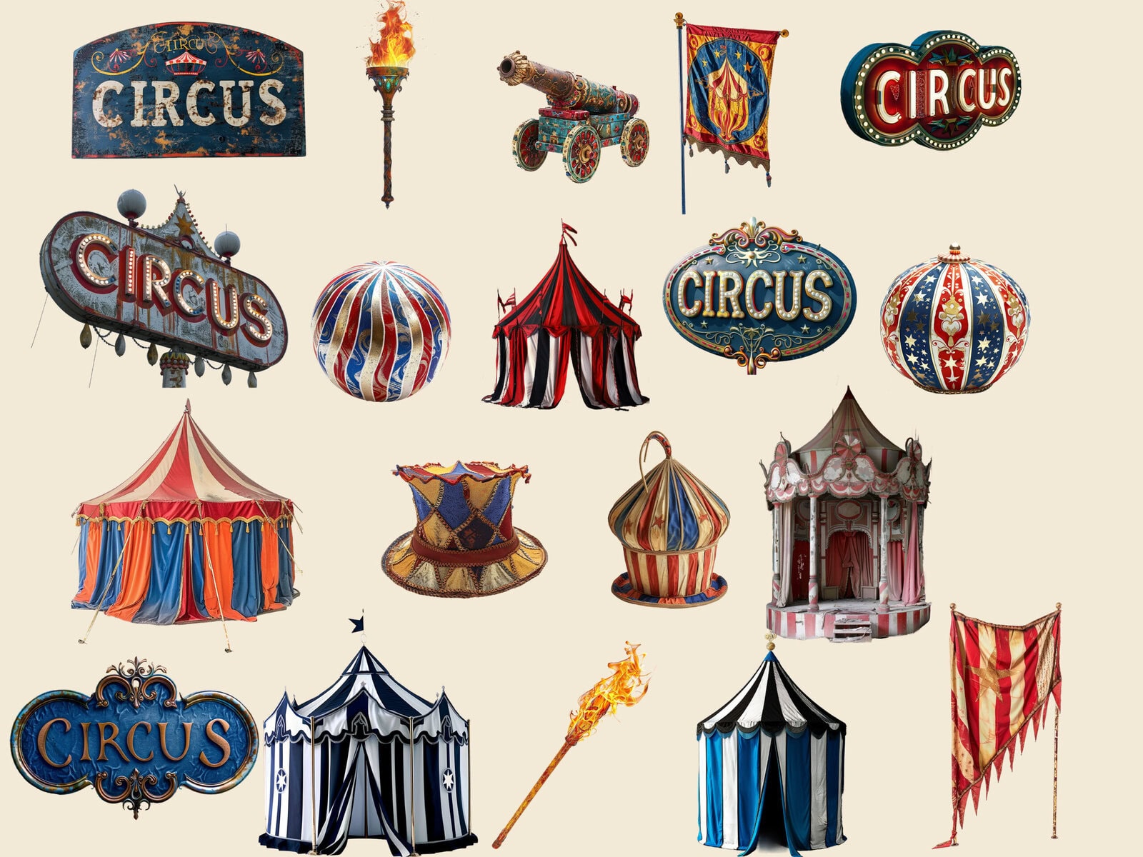 Unique Peculiar Circus Clipart & Backgrounds - Image 4