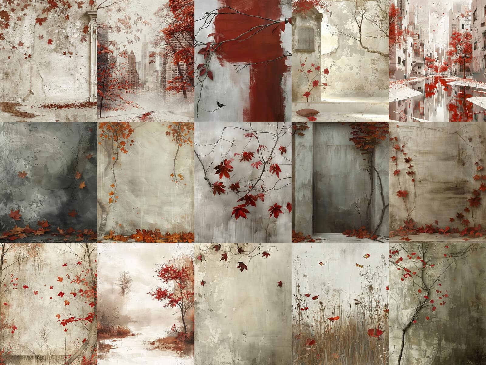 Peculiar Autumn People Part 1 Clipart & Backgrounds - Image 5