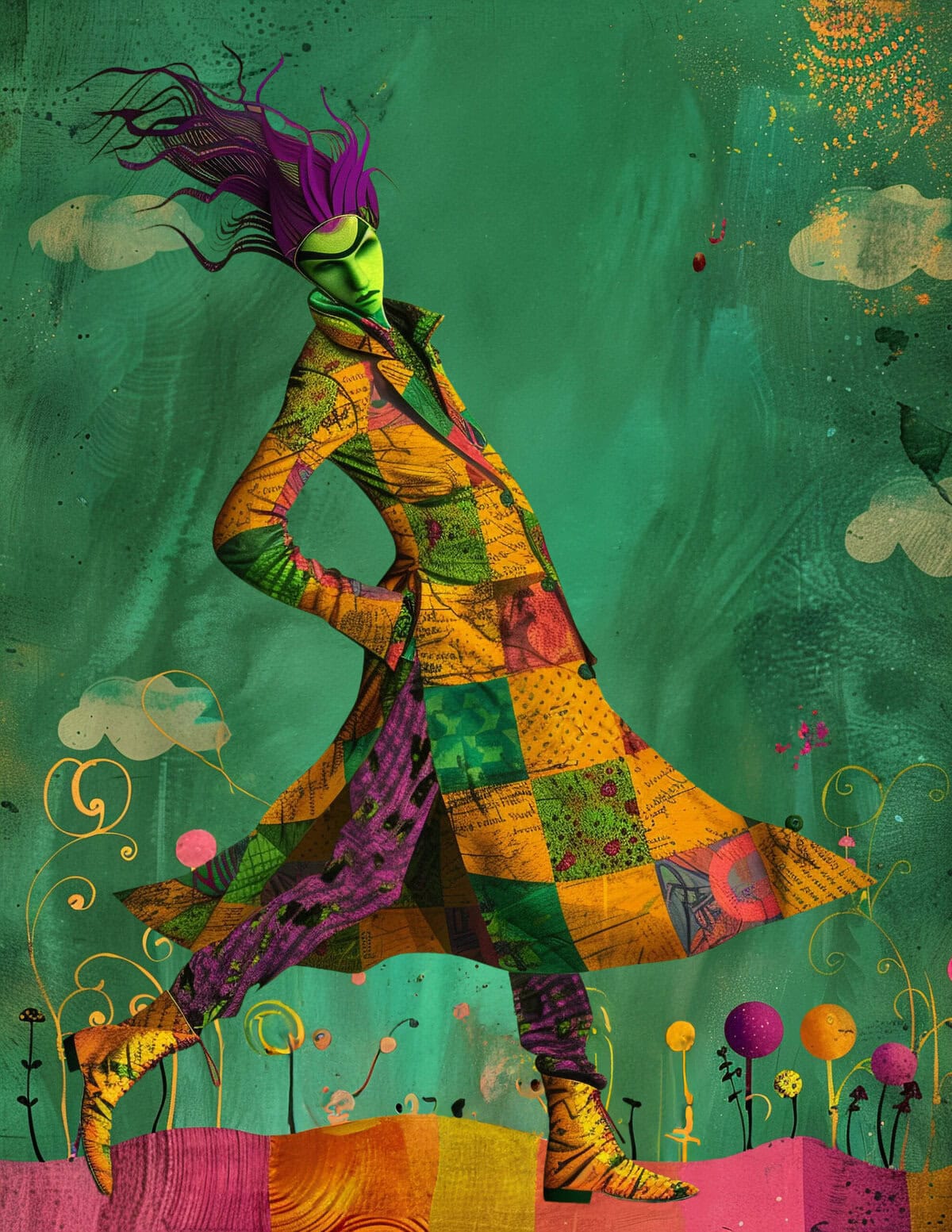 Peculiar Quirky Autumn People Clipart & Backgrounds - Image 6