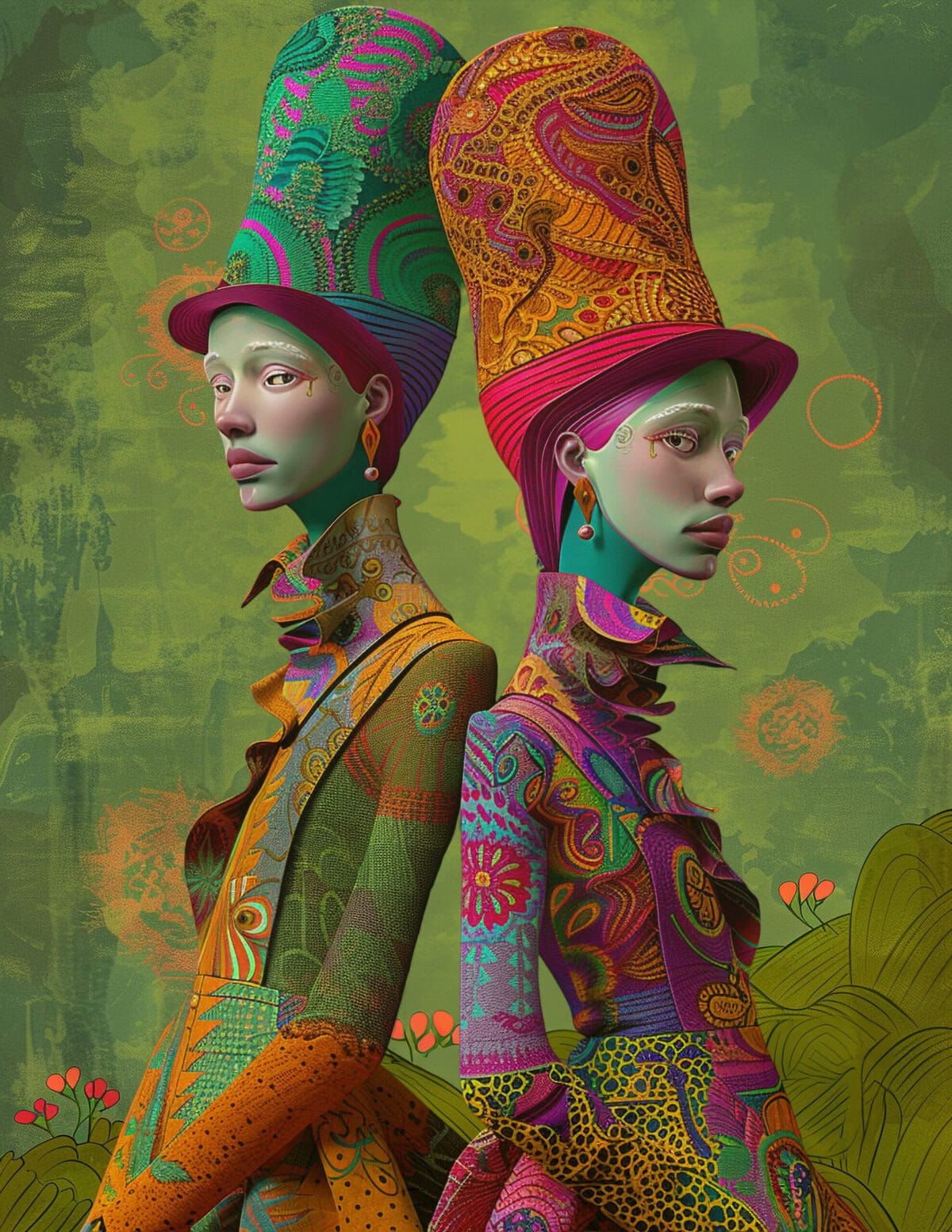 Peculiar Quirky Autumn People Clipart & Backgrounds - Image 7