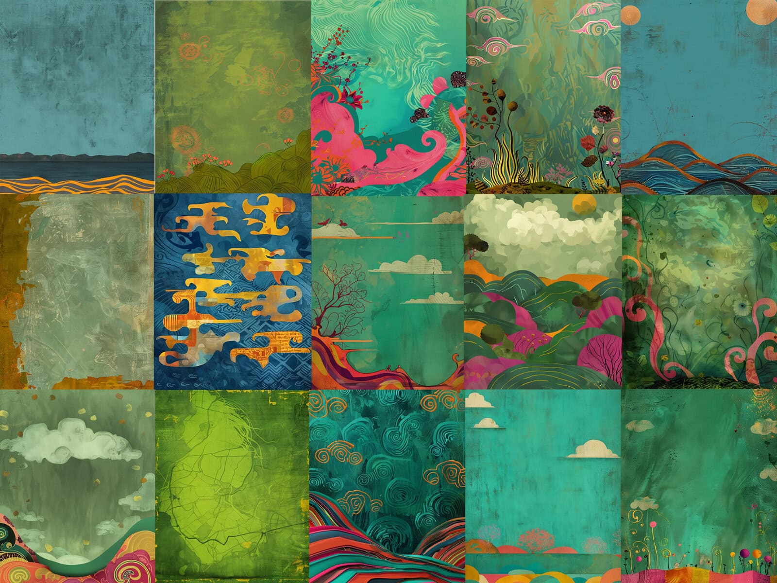 Peculiar Quirky Autumn People Clipart & Backgrounds - Image 5