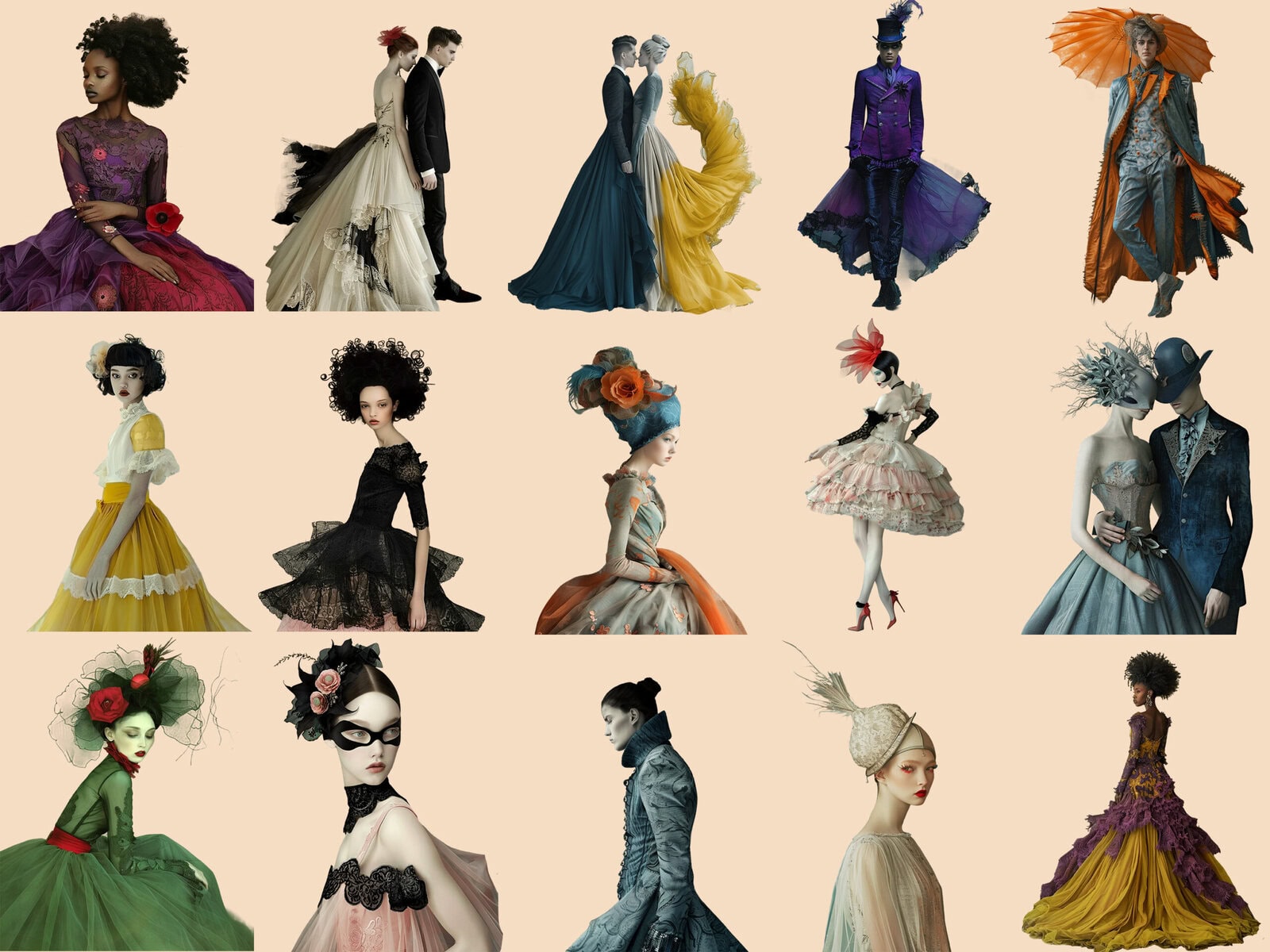 Peculiar Quirky People Portraits Part 4 Clipart & Backgrounds - Image 2