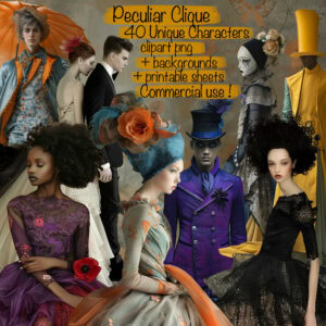 Peculiar Quirky People Portraits Part 4 Clipart & Backgrounds