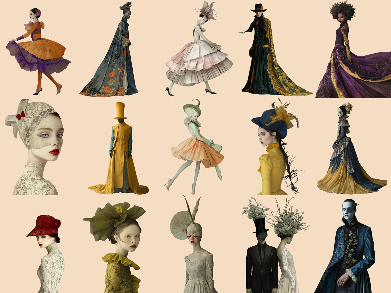 Peculiar Quirky People Portraits Part 4 Clipart & Backgrounds - Image 3