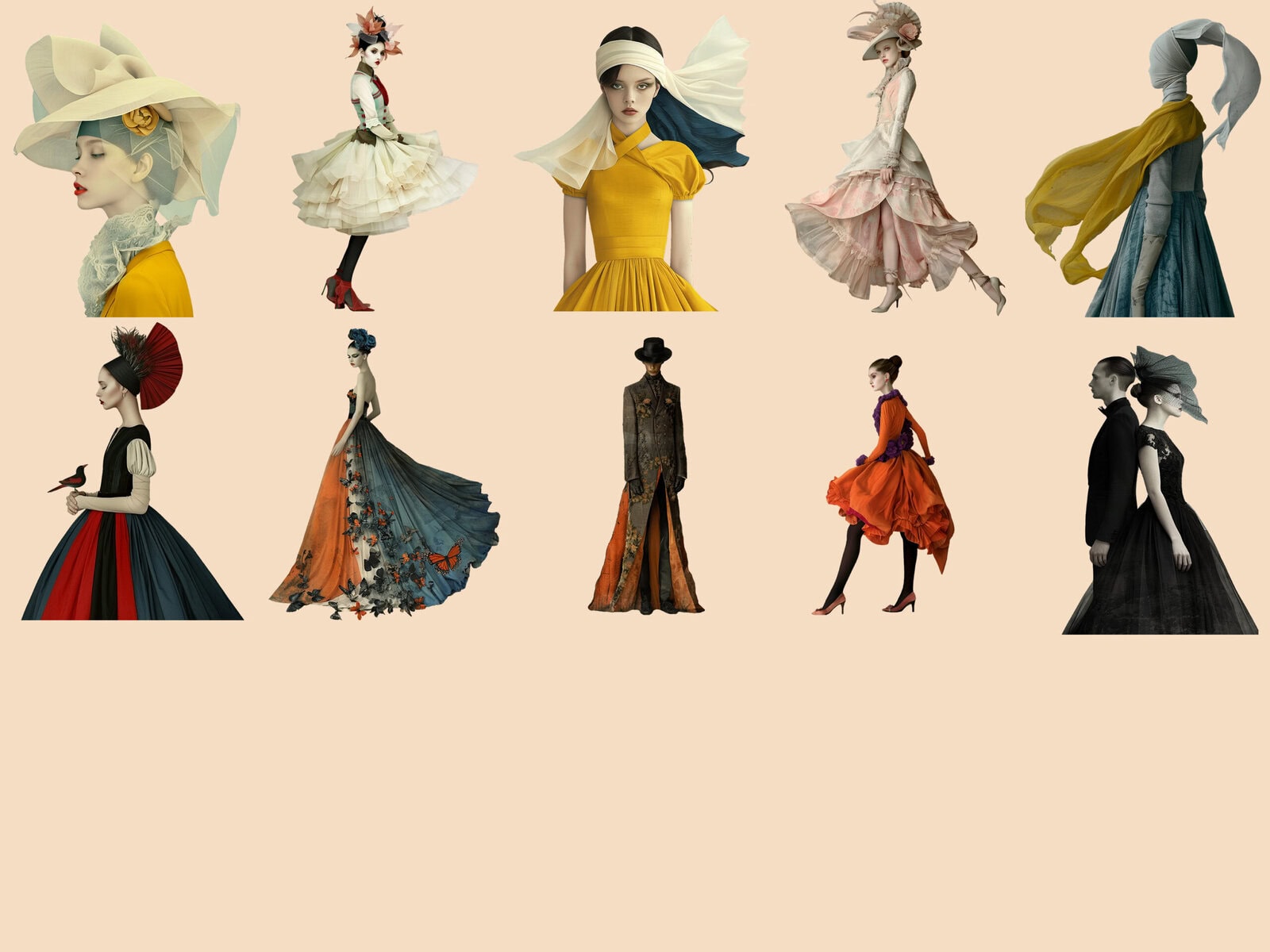 Peculiar Quirky People Portraits Part 4 Clipart & Backgrounds - Image 4