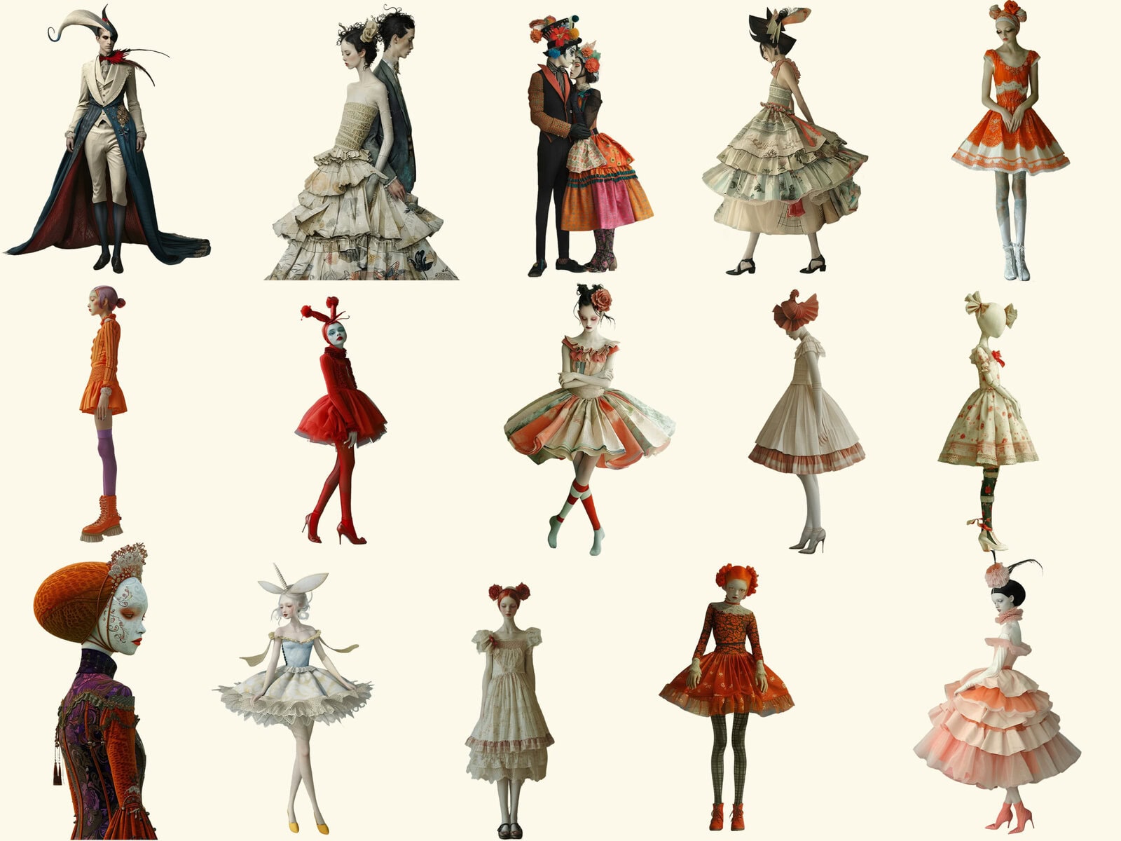 Peculiar Quirky People Portraits Clipart Part 2 Clipart & Backgrounds - Image 3