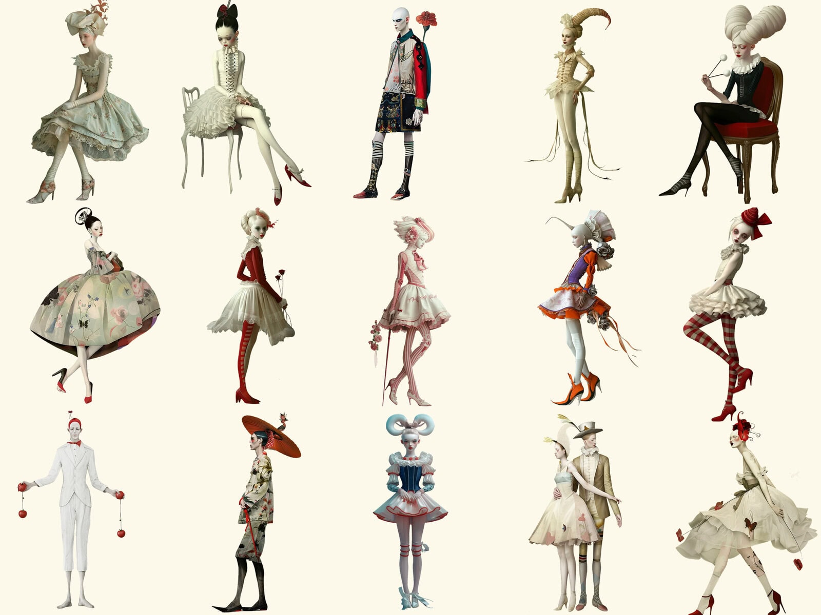 Peculiar Quirky People Portraits Clipart Part 2 Clipart & Backgrounds - Image 2