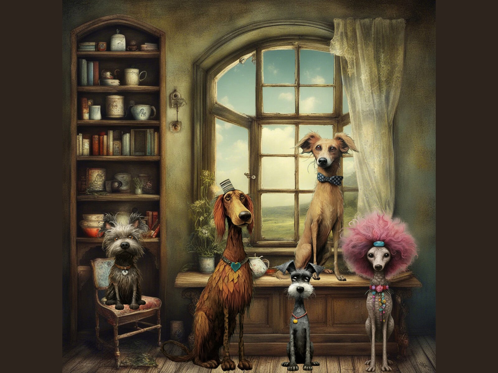 Quirky Whimsy Dogs Clipart - Image 4