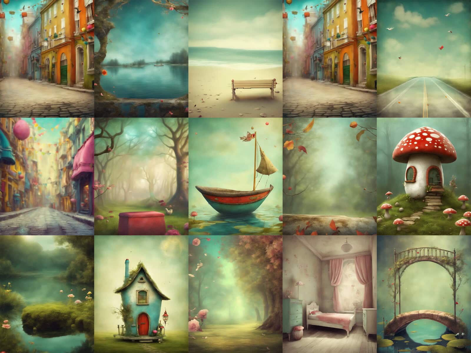 Whimsical Quirky Birds Clipart & Backgrounds - Image 6