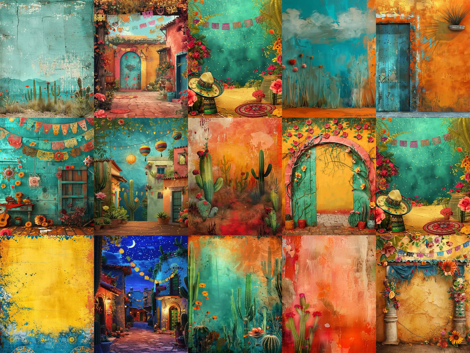 Quirky Whimsy Mexican Animals Clipart & Backgrounds - Image 5