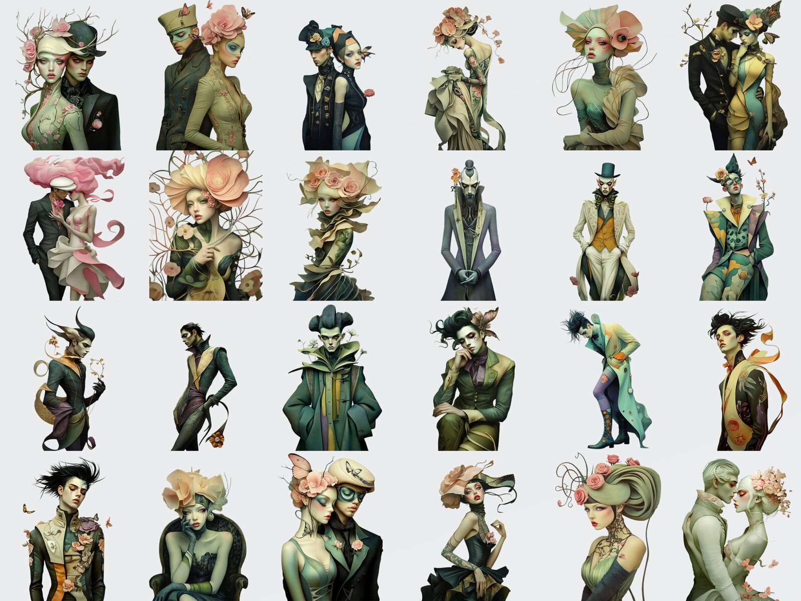 Peculiar Spring Characters Clipart & Backgrounds - Image 3