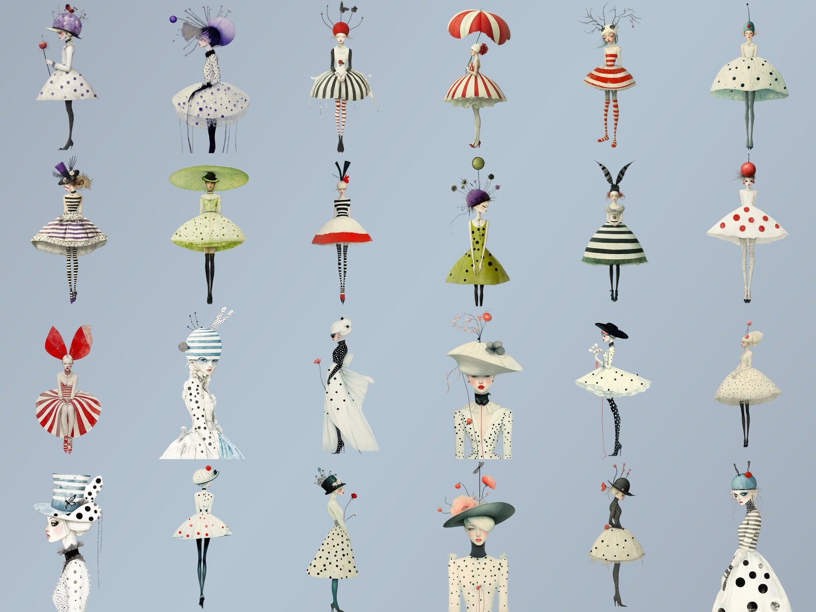 Peculiar Spring Fashion Woman Clipart & Backgrounds - Image 3