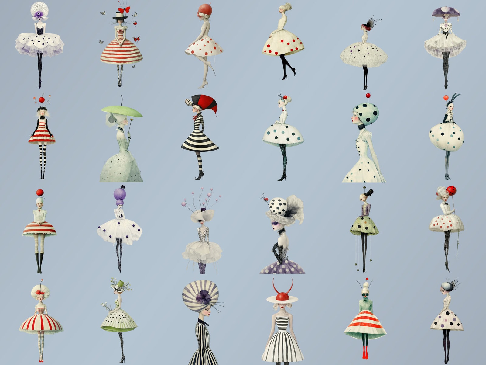 Peculiar Spring Fashion Woman Clipart & Backgrounds - Image 2