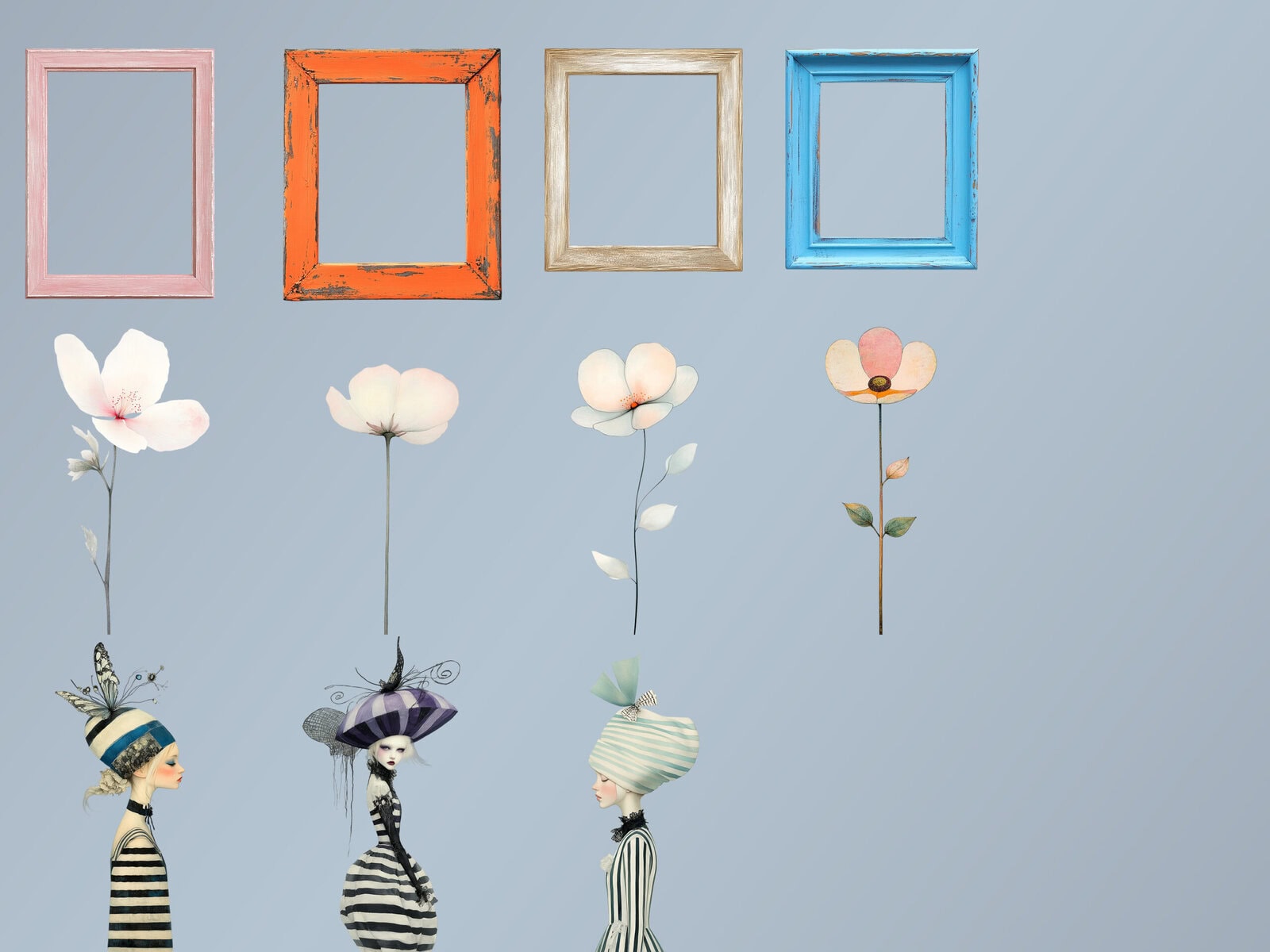 Peculiar Spring Fashion Woman Clipart & Backgrounds - Image 4