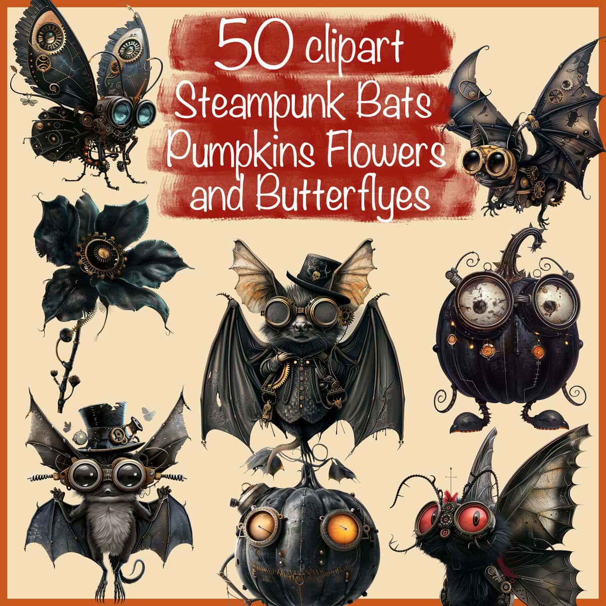 Steampunk Halloween Clipart